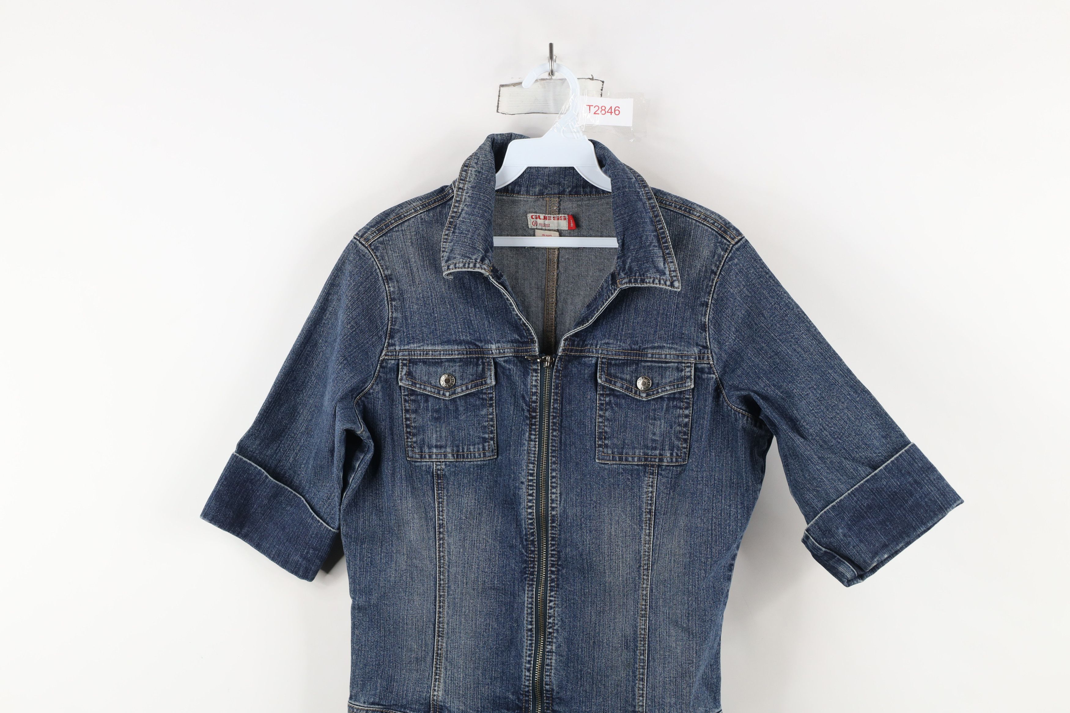 Guess × Vintage Vintage 90s Y2K Guess Flared Denim Jumpsuit Coveralls Size 28" / US 6 / IT 42 - 3 Thumbnail