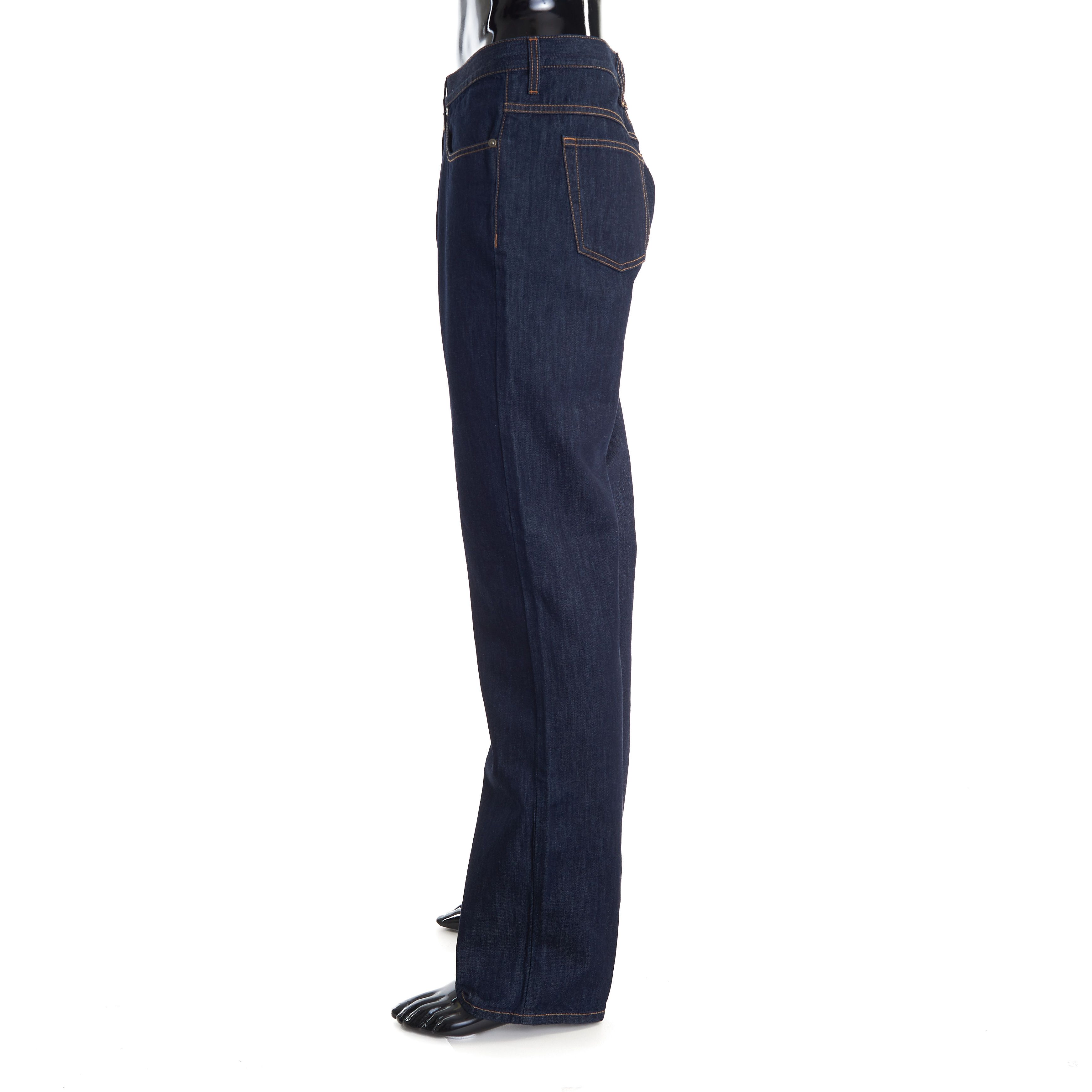 Gucci Dark Blue Regular Straight Denim Jeans Pants Size US 34 / EU 50 - 3 Thumbnail
