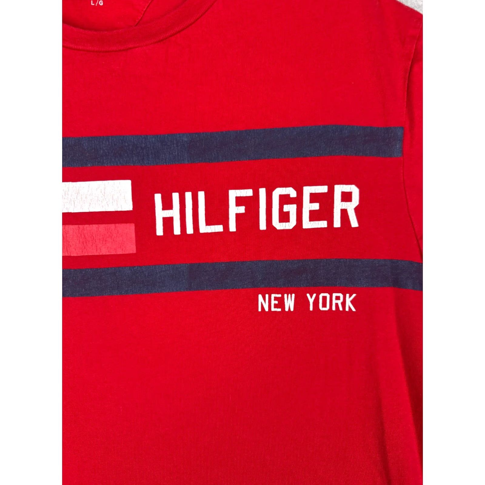 Tommy Hilfiger Tommy Hilfiger Shirt Adult Large Red Crew Neck Short Sleeve 100% Cotton Logo Embroidered Men T-Shirt Size US L / EU 52-54 / 3 - 6 Thumbnail