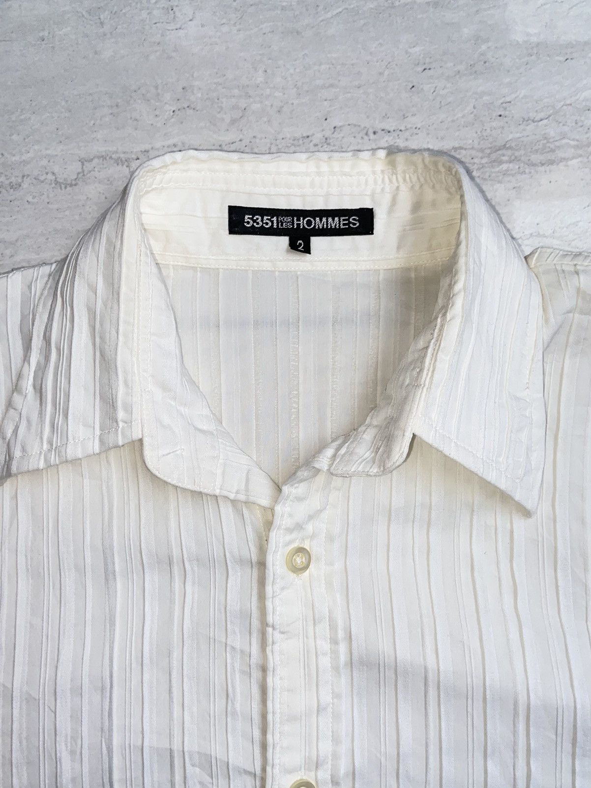 5351 POUR LES HOMMES 5351 Pour Les Hommes Striped Shirt Size US S / EU 44-46 / 1 - 11 Thumbnail