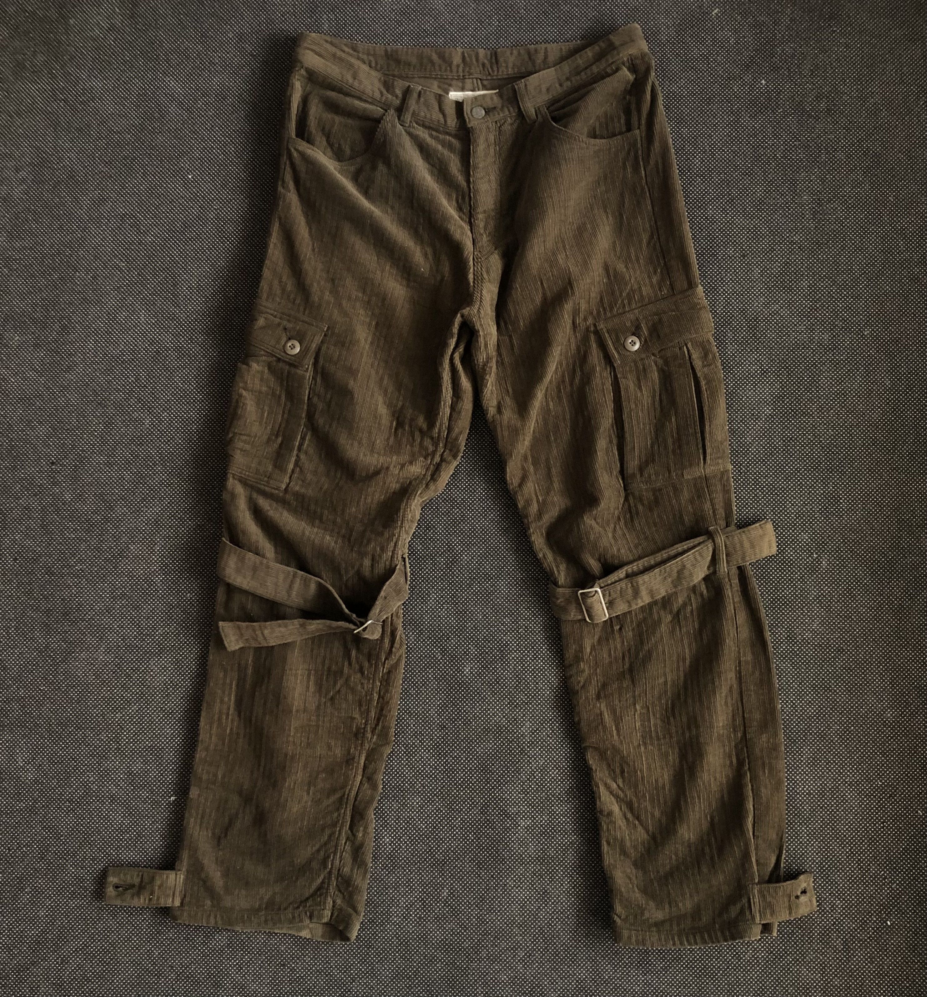Hex Antistyle RARE🔥JAPAN HEX ANTI STYLE BONDAGE CARGO CORDUROY PANTS Size US 36 / EU 52 - 2 Thumbnail