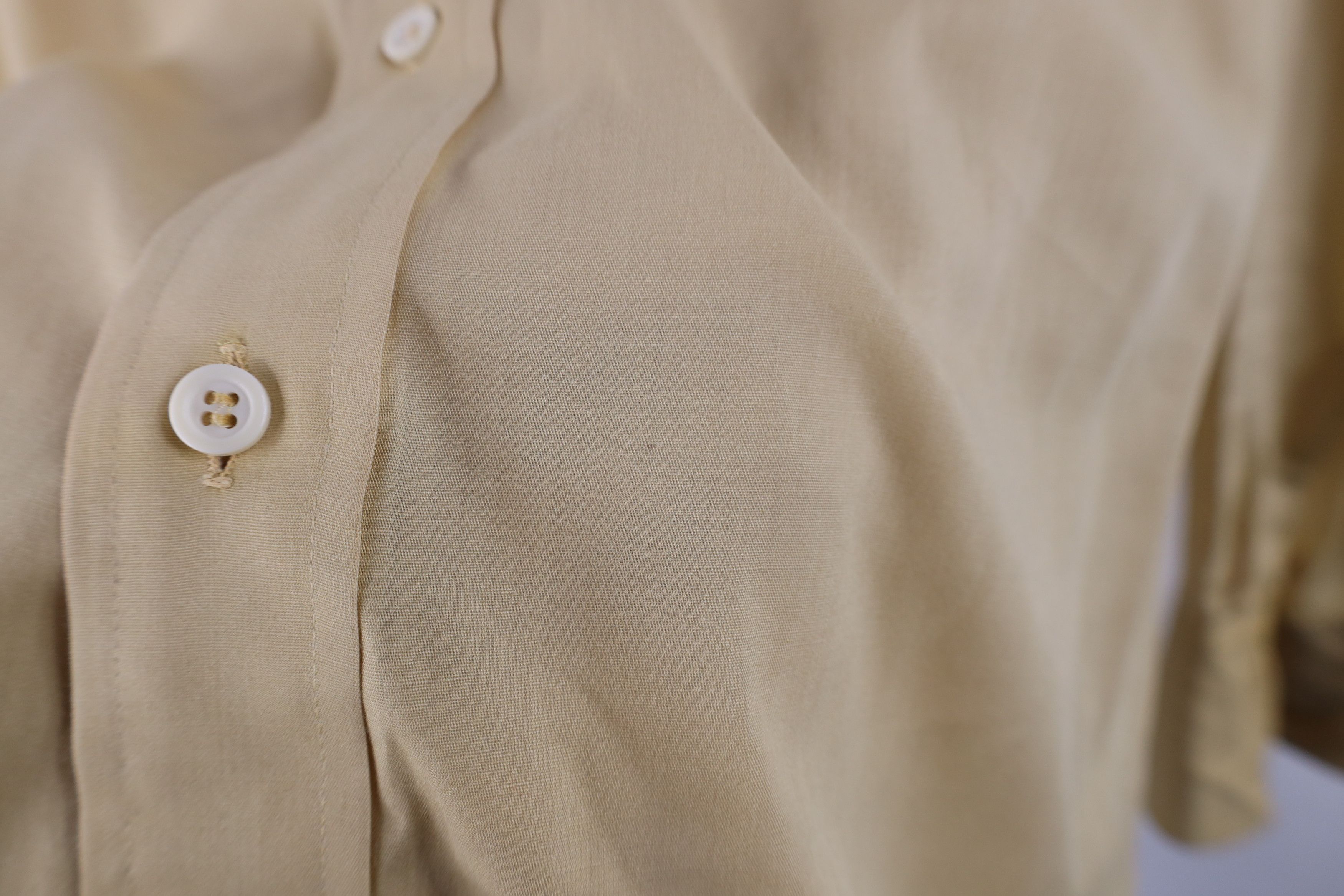 Vintage Vintage 60s Streetwear Collared Button Shirt Yellow USA Size US M / EU 48-50 / 2 - 9 Thumbnail
