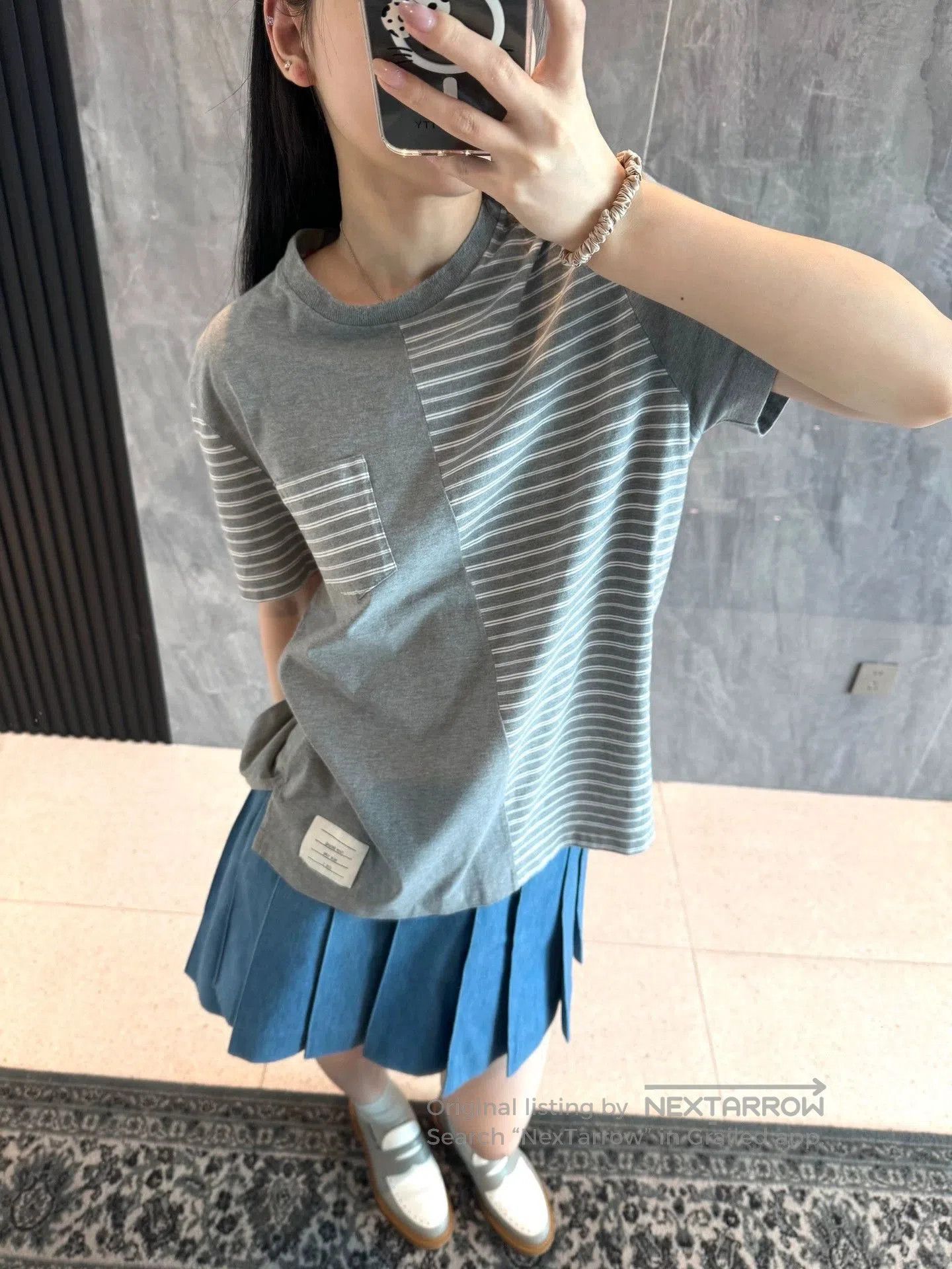 Thom Browne Thom Browne Gray Stripe Panel Short Sleeve. Size US M / EU 48-50 / 2 - 7 Thumbnail