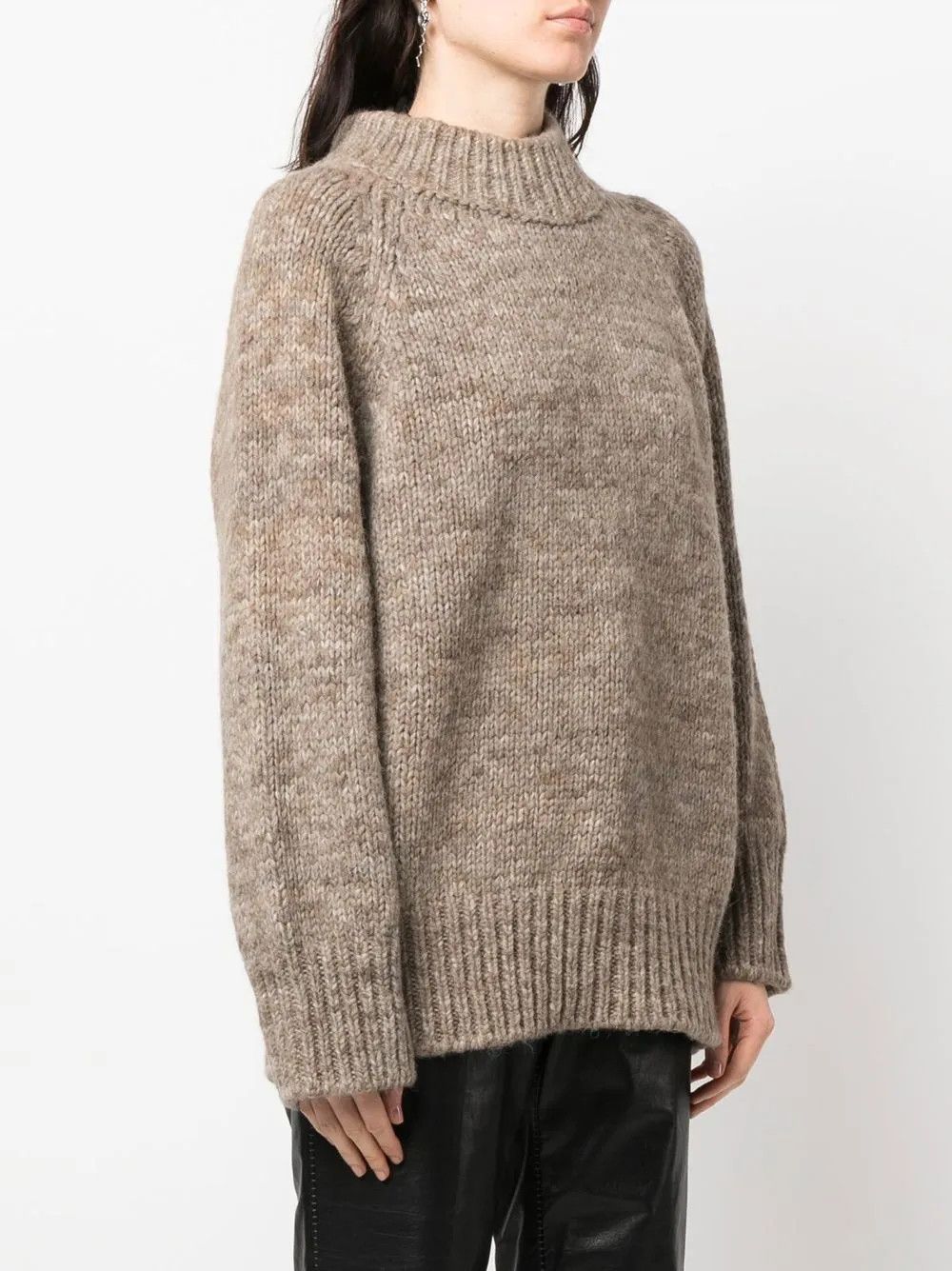 Maison Margiela o1y0625 Mock Neck Sweater in Brown Size XS / US 0-2 / IT 36-38 - 2 Thumbnail