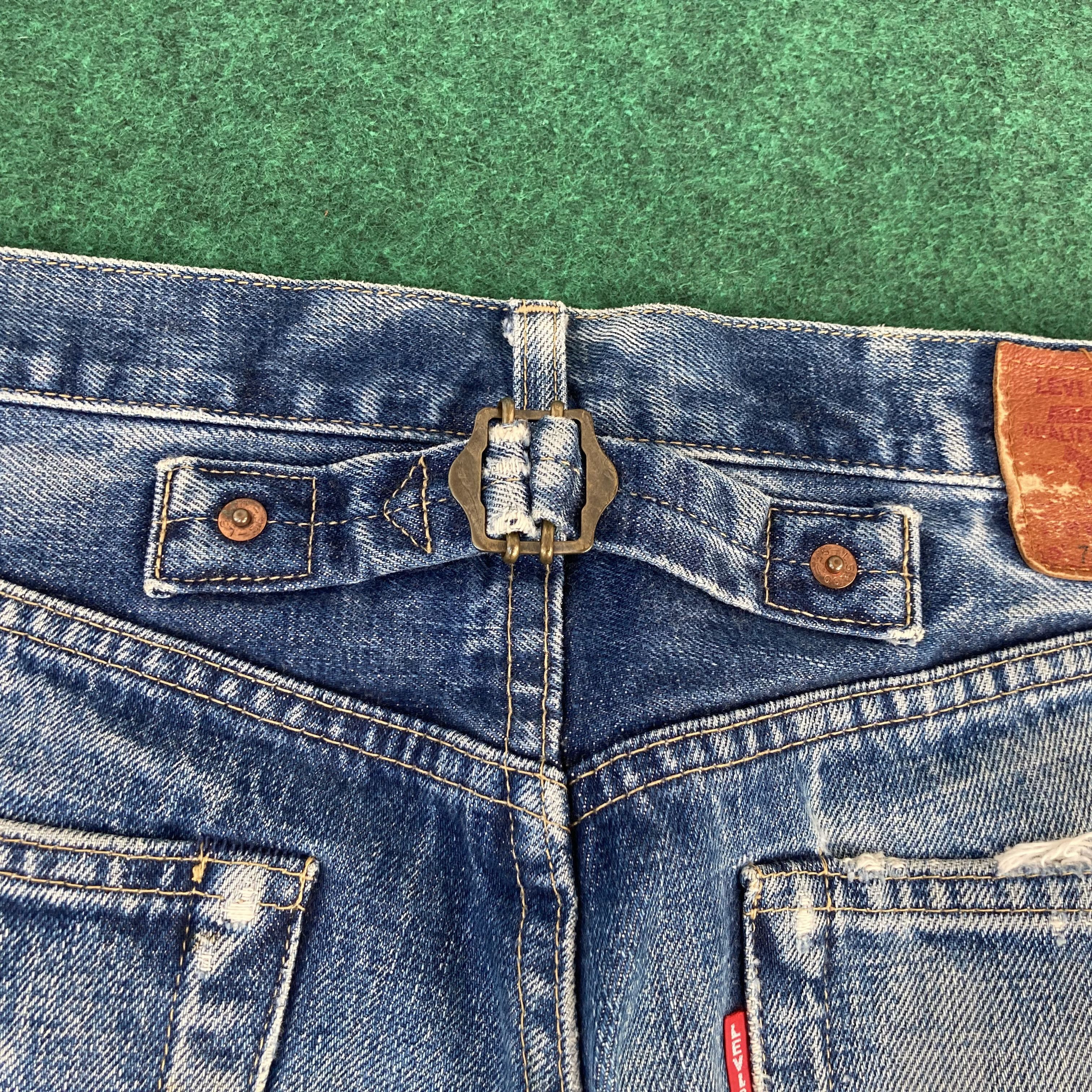 Levi's Vtg Levis 702 Big E Short Pants Redline Selvedge Jorts Jeans Size US 31 - 17 Thumbnail