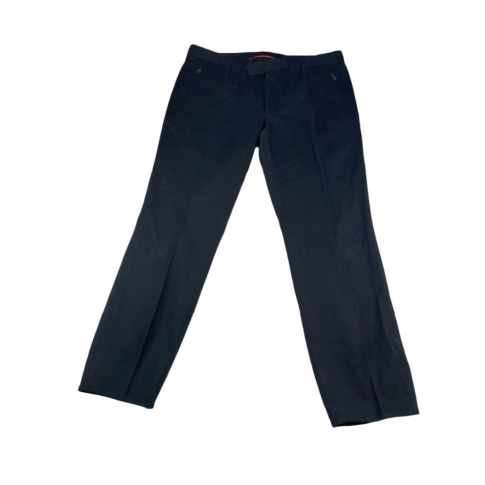 Polo Ralph Lauren Polo Ralph Lauren Dress Pants Men Black Cotton/Wool Twill Flat Front 36x30 Vintage: No (36) Black Mens Dress Pants Size US M / EU 48-50 / 2 - 2 Thumbnail