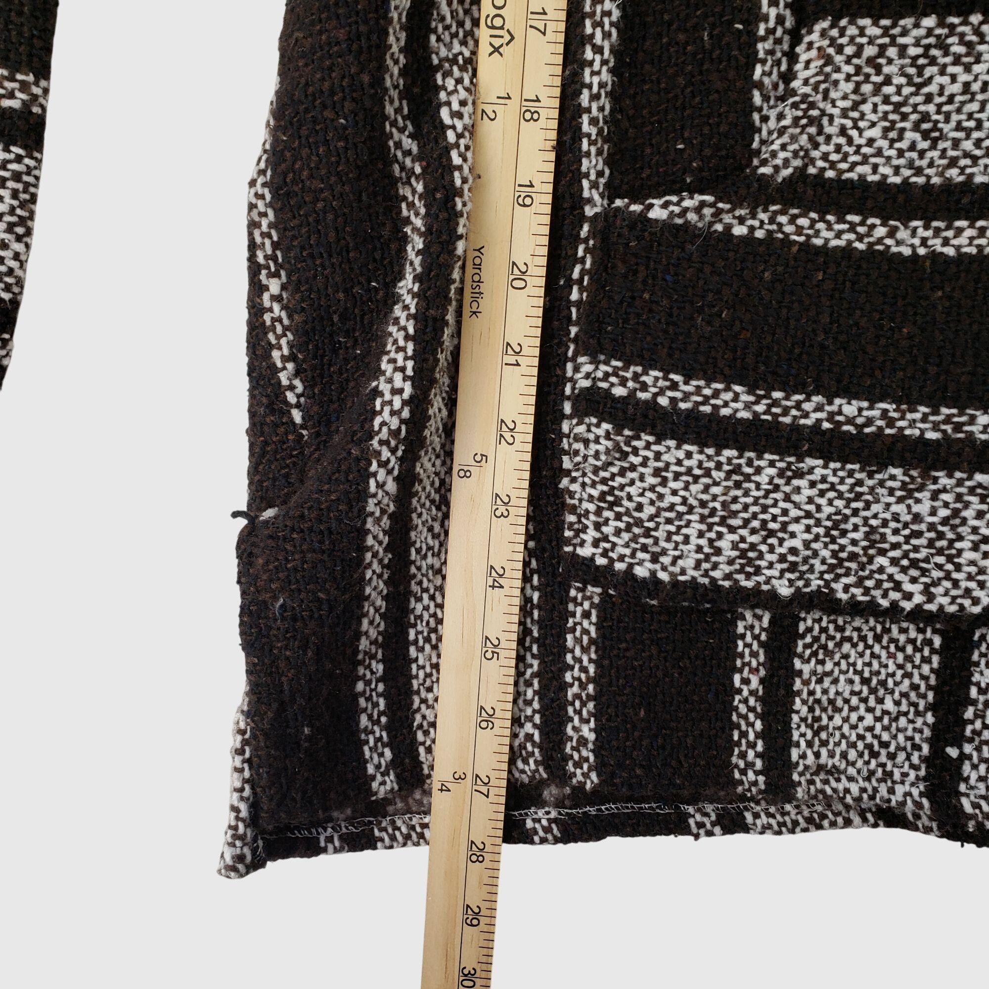 Other Mexican Poncho Baja Hoodie Surfer Pullover BLACK & WHITE L Size US L / EU 52-54 / 3 - 4 Thumbnail
