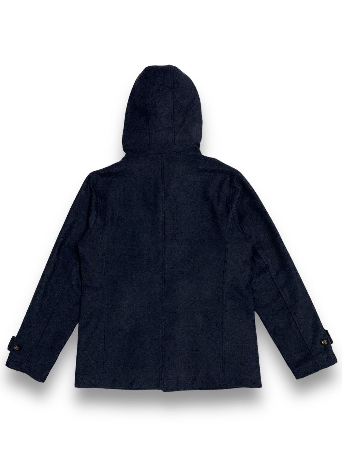 Japanese Brand Japanese Brand ADPOSION Wool Blend Navy Hooded Jacket Size US M / EU 48-50 / 2 - 2 Thumbnail