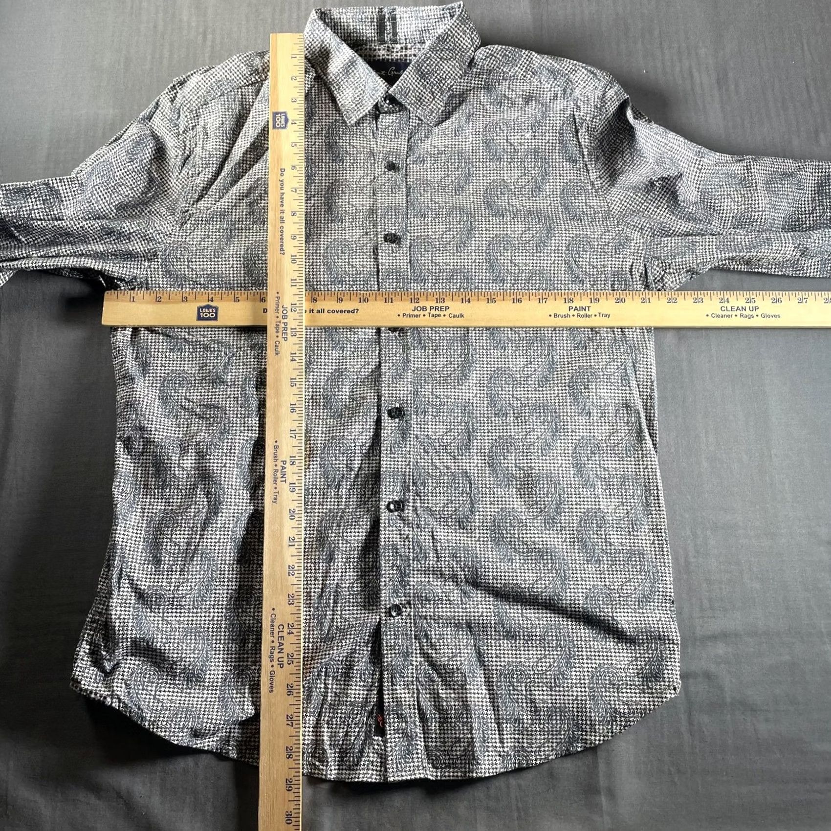 Robert Graham Robert Graham Shirt Mens XL Black White Paisley Houndstooth Tailored Fit Long Sleeve Button-Up Collar Mens Size US XL / EU 56 / 4 - 6 Thumbnail