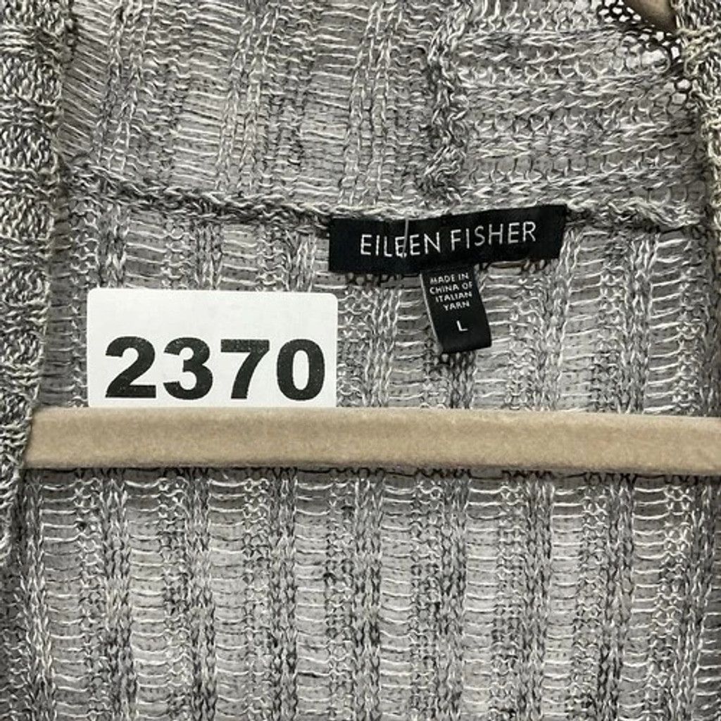 Eileen Fisher Eileen Fisher Open Knit Linen Airy Rustic Cardigan Women L Size L / US 10 / IT 46 - 2 Thumbnail
