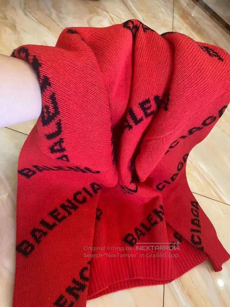 Balenciaga Balenciaga Red Full Letter Knitwear Size XS / US 0-2 / IT 36-38 - 8 Thumbnail