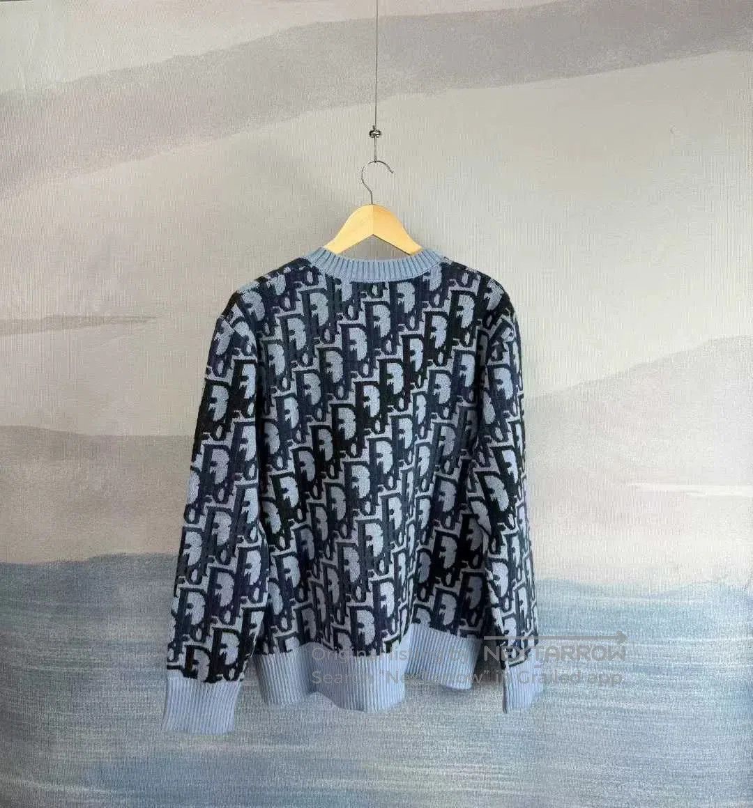 Dior new dior blue printed wool sweater. Size US S / EU 44-46 / 1 - 4 Thumbnail