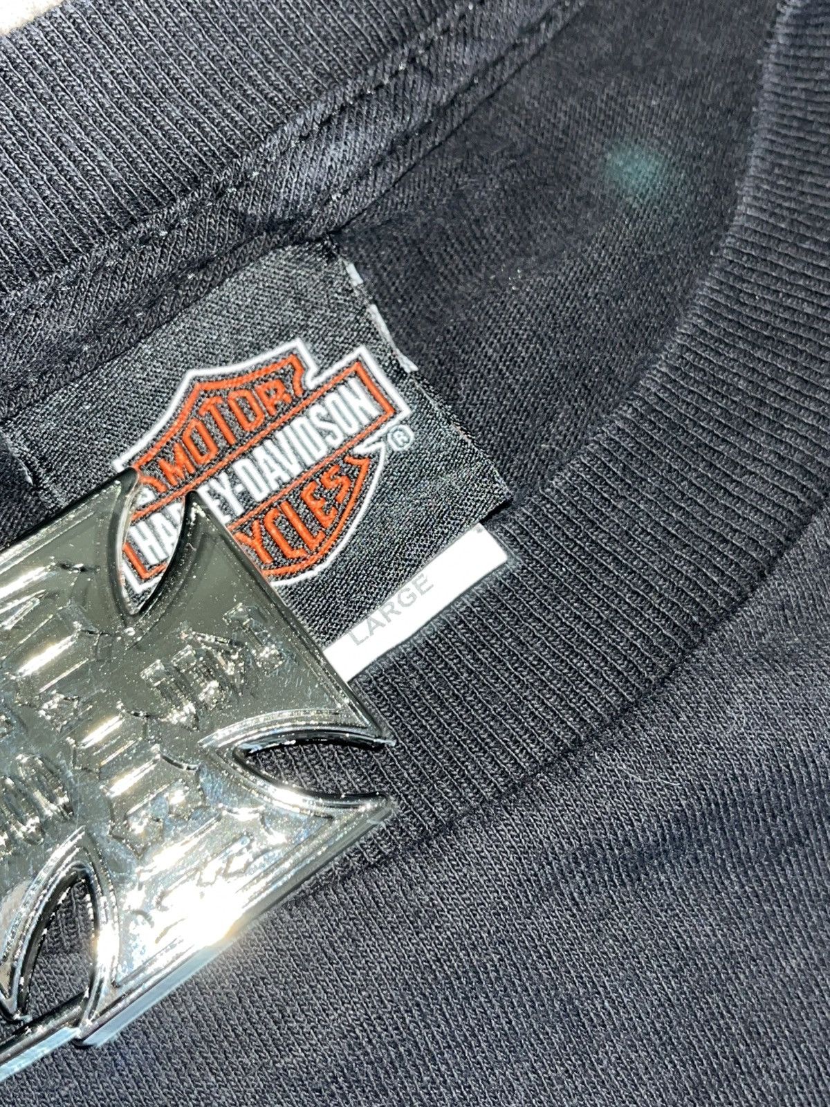 Harley Davidson Crazy Y2K Faded Thrashed Skater ERD Grunge Flames Harley Tee Size US L / EU 52-54 / 3 - 5 Thumbnail