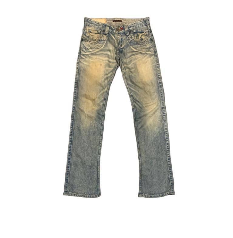 Japanese Brand Vintage 90s Blue Way Low Flare Bootcut Bell Bottom Jeans Size US 32 / EU 48 - 1 Thumbnail