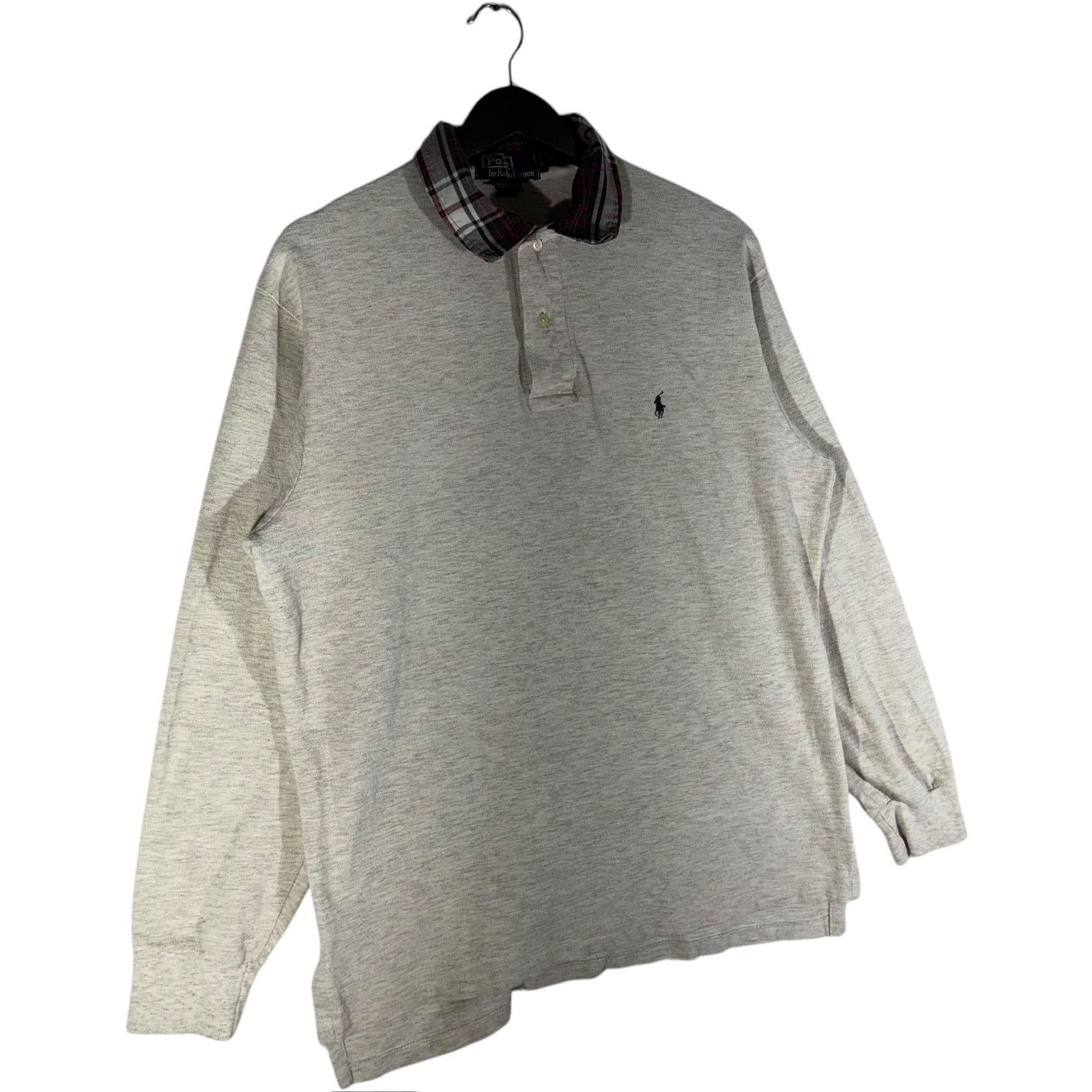 Polo Ralph Lauren Vintage Polo Ralph Lauren Plaid Collar Long Sleeve Polo Size US L / EU 52-54 / 3 - 4 Thumbnail