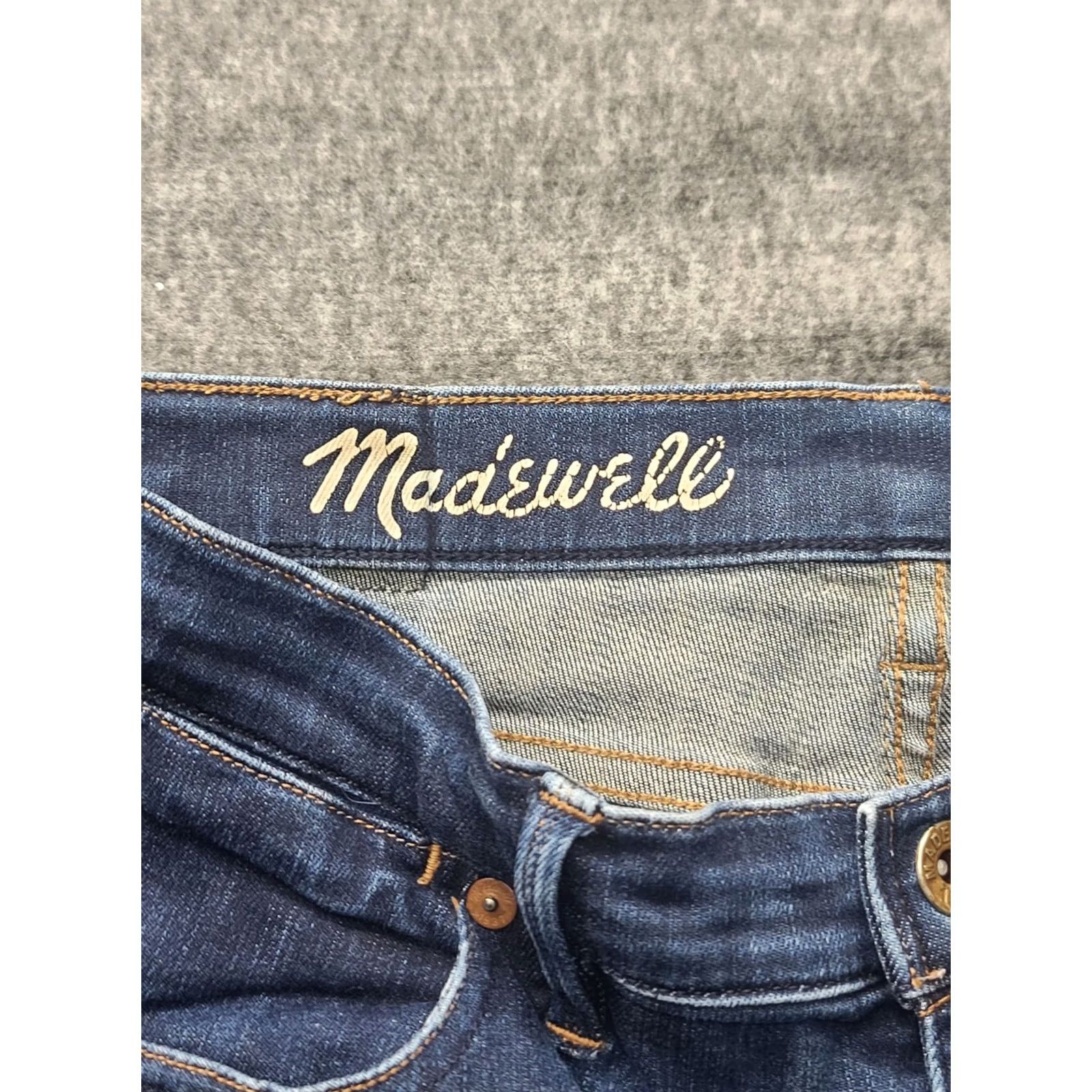 Madewell VINTAGE Madewell Jeans Womens 28x32 Skinny Slim Fit Denim Blue 5-Pocket Zip Button Rise Mid Inseam 30" Fall, Spring, Summer, Winter Womens Size 28" / US 6 / IT 42 - 2 Thumbnail