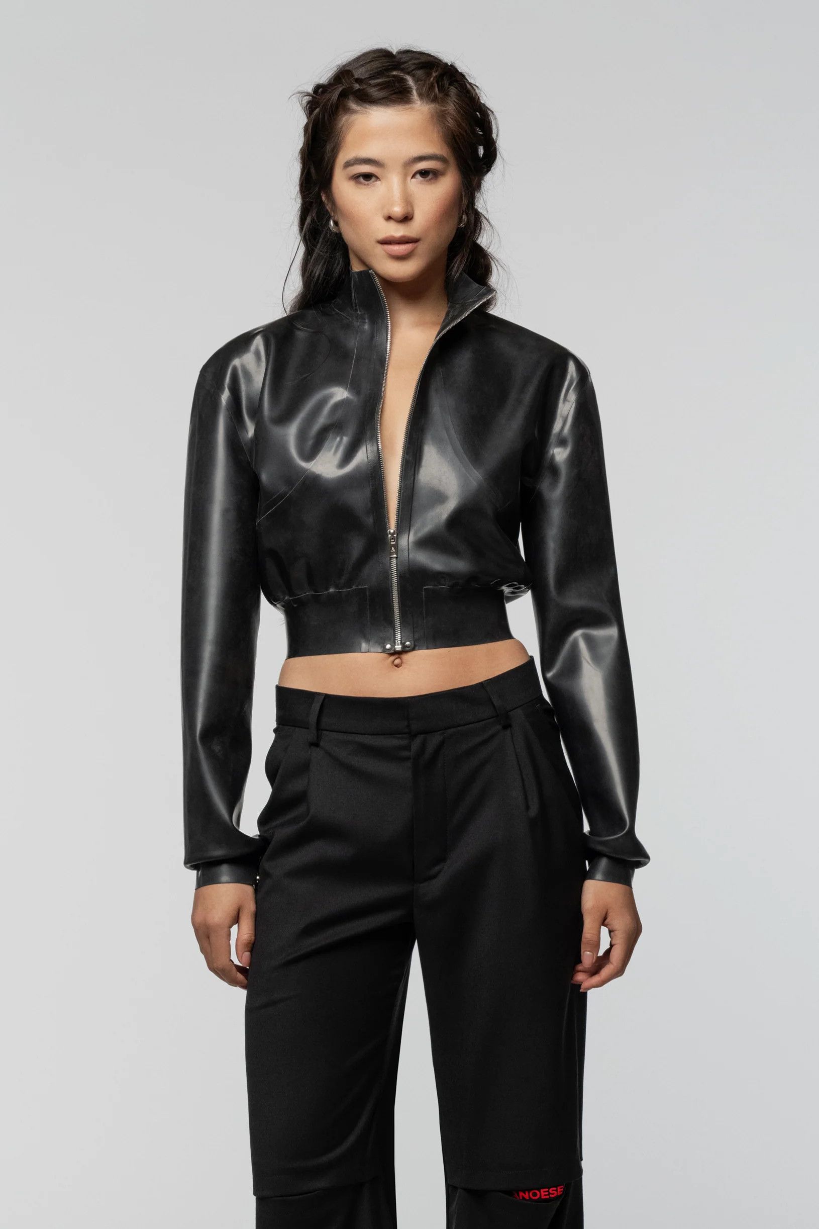 Syndicate Anoeses x Syndicate Latex Cropped Bomber Size M / US 6-8 / IT 42-44 - 2 Thumbnail