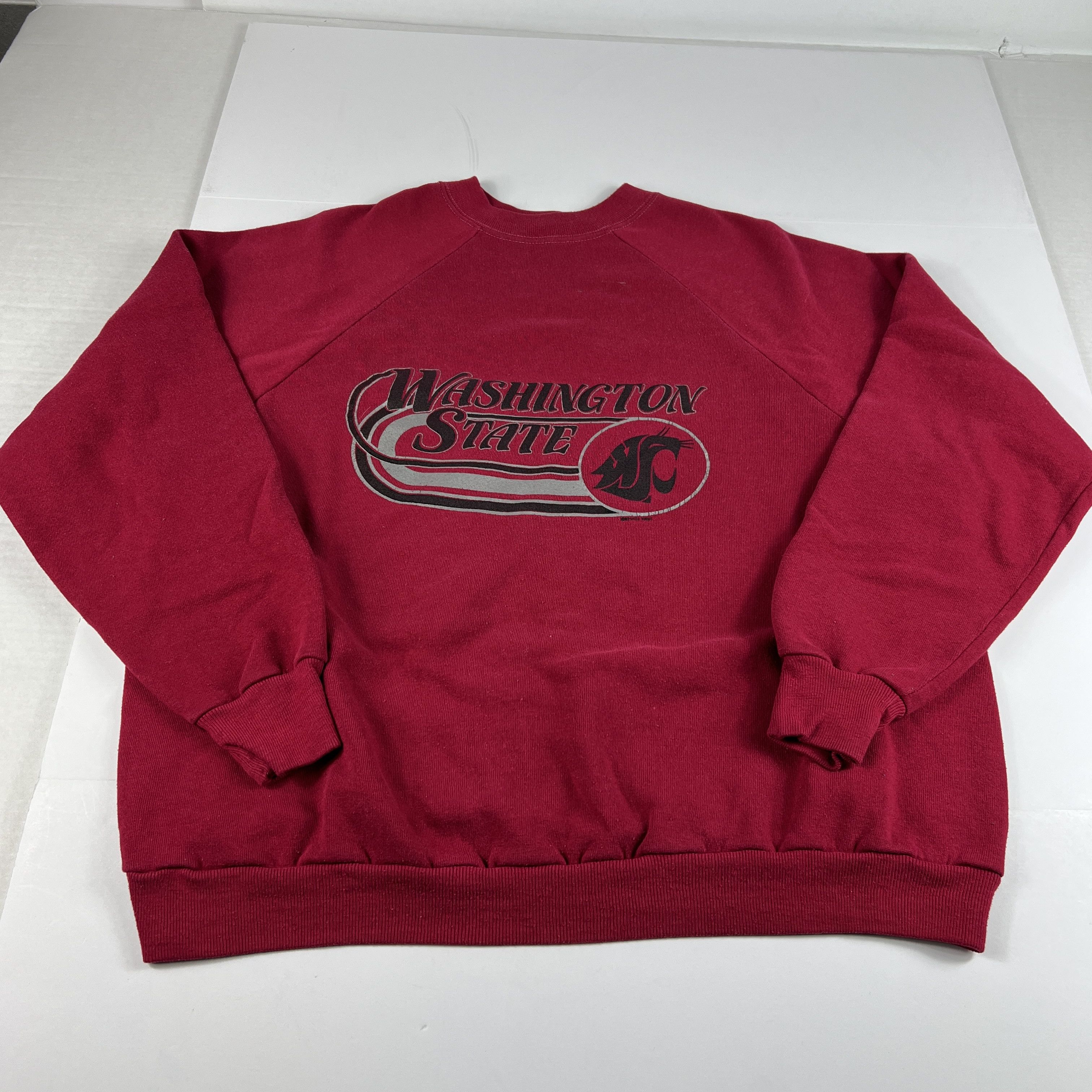 VTG 80s Washington State Cougars Sweatshirt Faded Crewneck