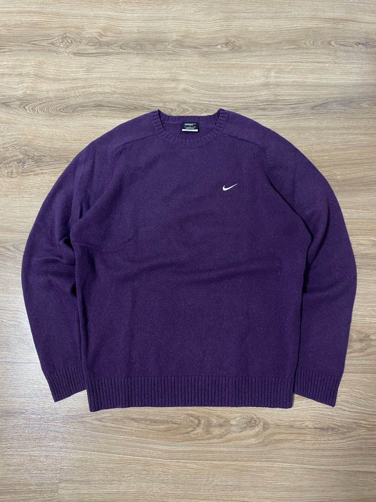 Nike Nike Golf Purple Wool Knitted Sweater Size: L Size US L / EU 52-54 / 3 - 1 Thumbnail