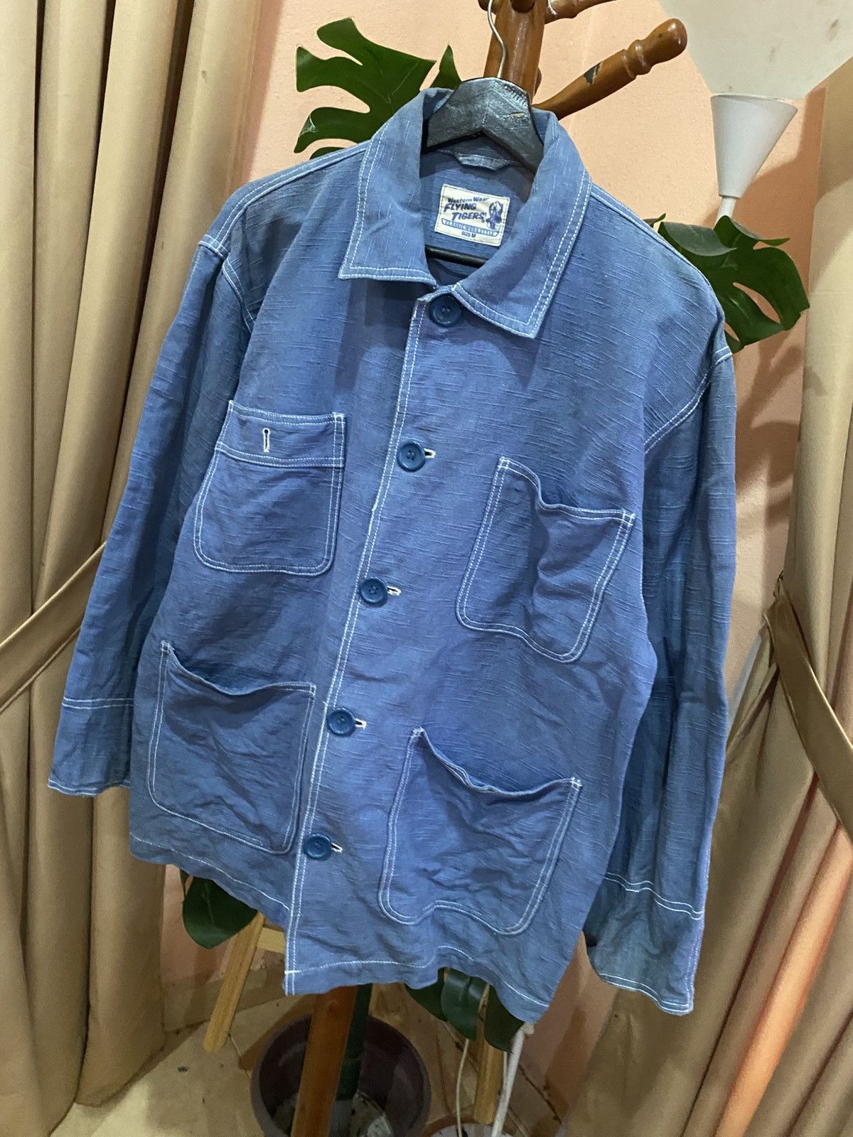 Japanese Brand VINTAGE FLYING TIGERS CHORE JACKET Size US M / EU 48-50 / 2 - 2 Thumbnail