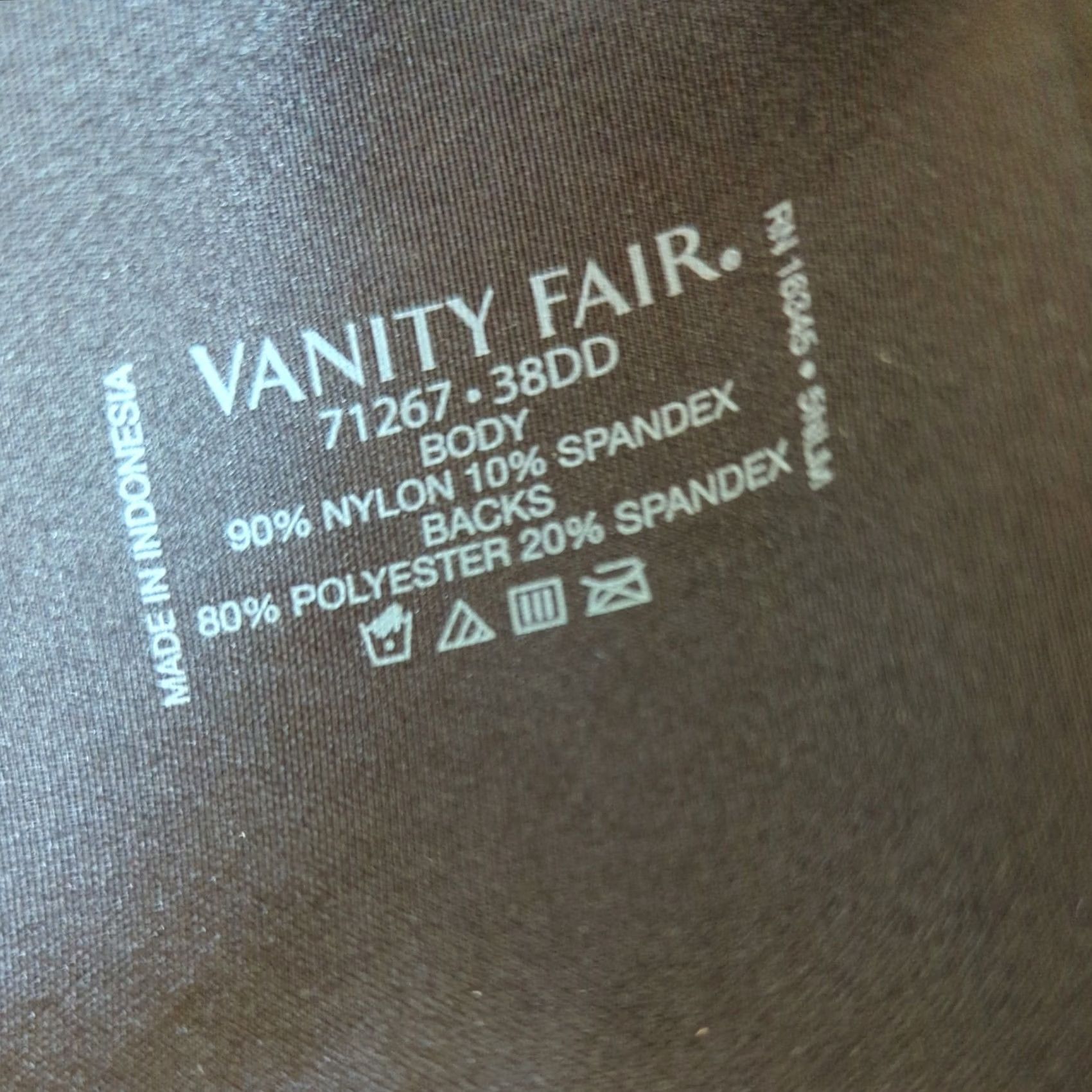 Vintage Vanity Fair Beauty Back T-Shirt Bra 38DD Black Womens (Wire Free, Side Smoother) Size ONE SIZE - 6 Thumbnail