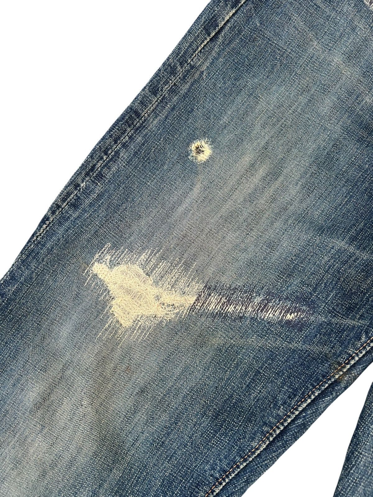 Kapital Vintage Japanese Brand Selvedge Distressed Repair Denim Jean Size US 33 - 3 Thumbnail
