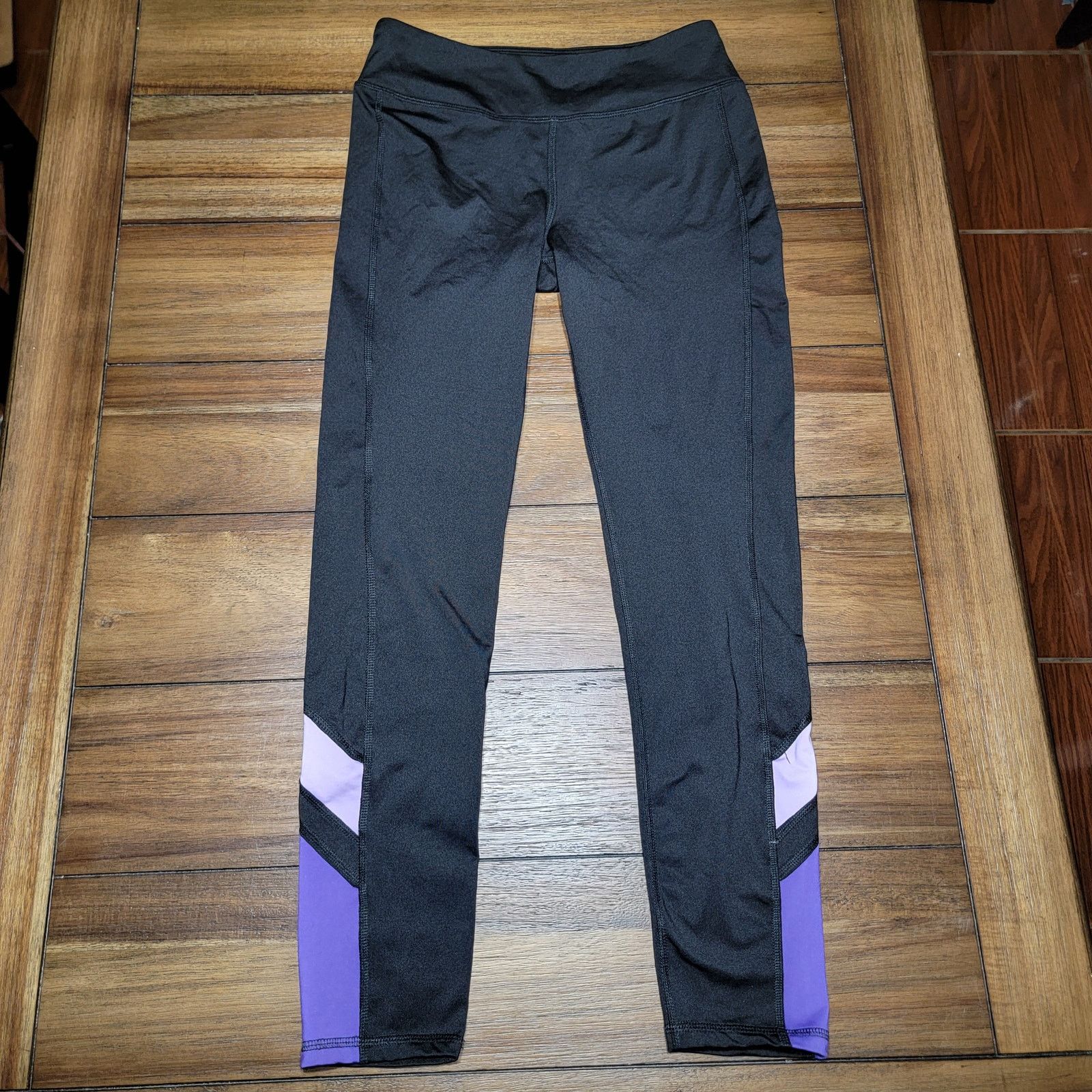 Athletic Works Athletic Works Leggings w/Purple Cuffs - Size XL (14-16) Size 27" / US 4 / IT 40 - 1 Thumbnail