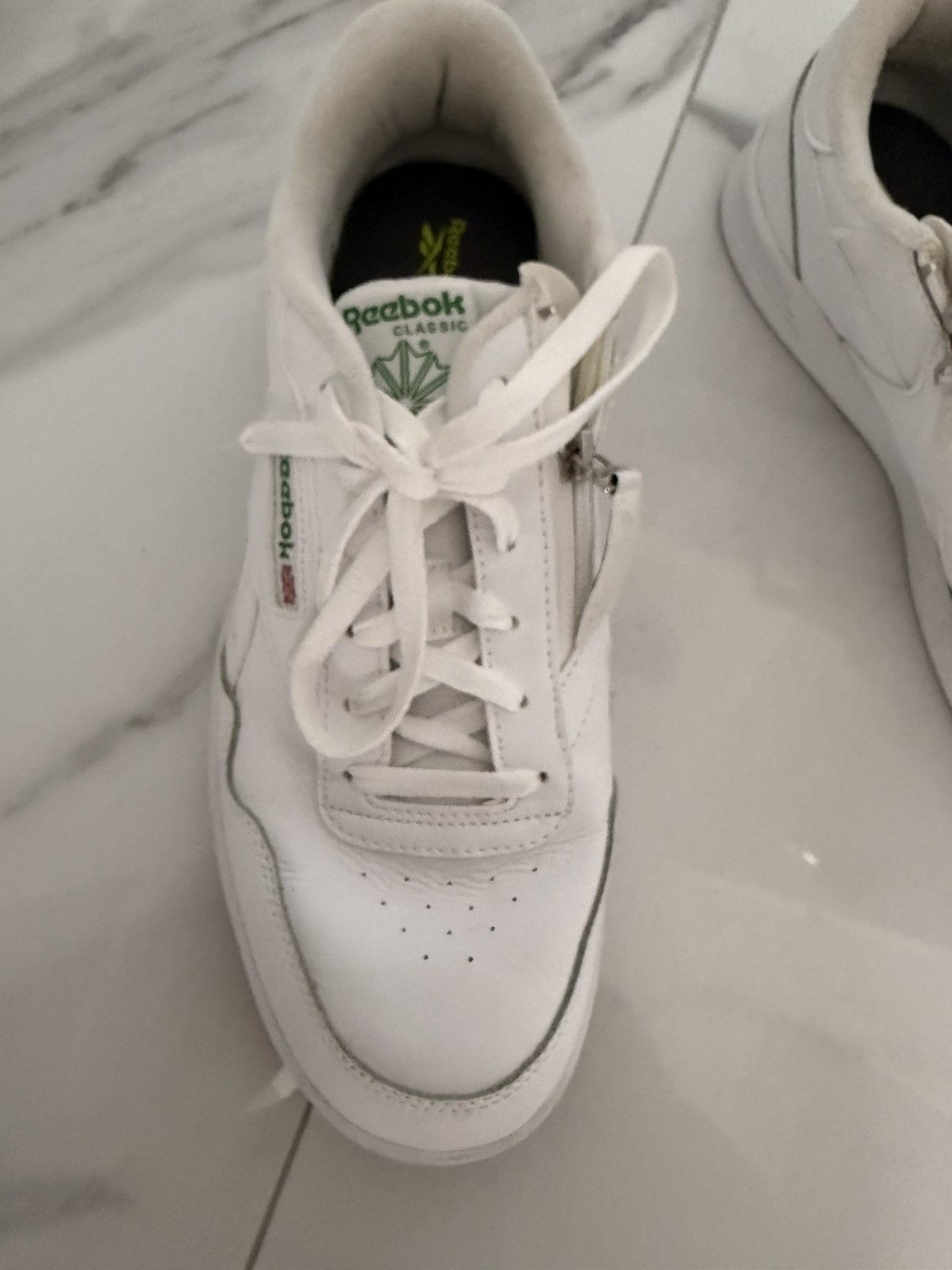 Reebok White Reebok classic sneakers with zipper Size US 11 / EU 44 - 3 Thumbnail