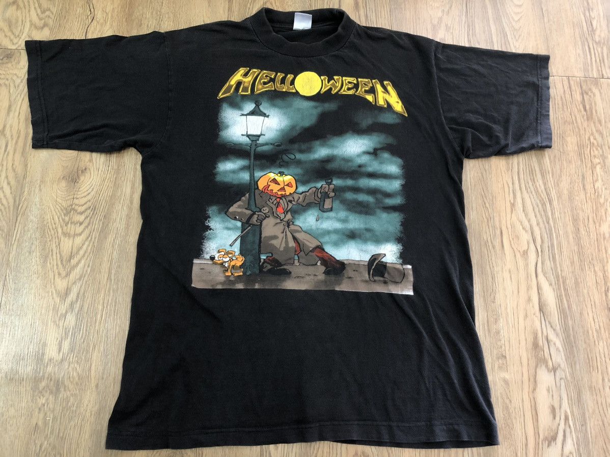 image of Band Tees x Rock Band Vintage 1994 Helloween Master Ring World Tour Tee in Black, Men's (Size Large