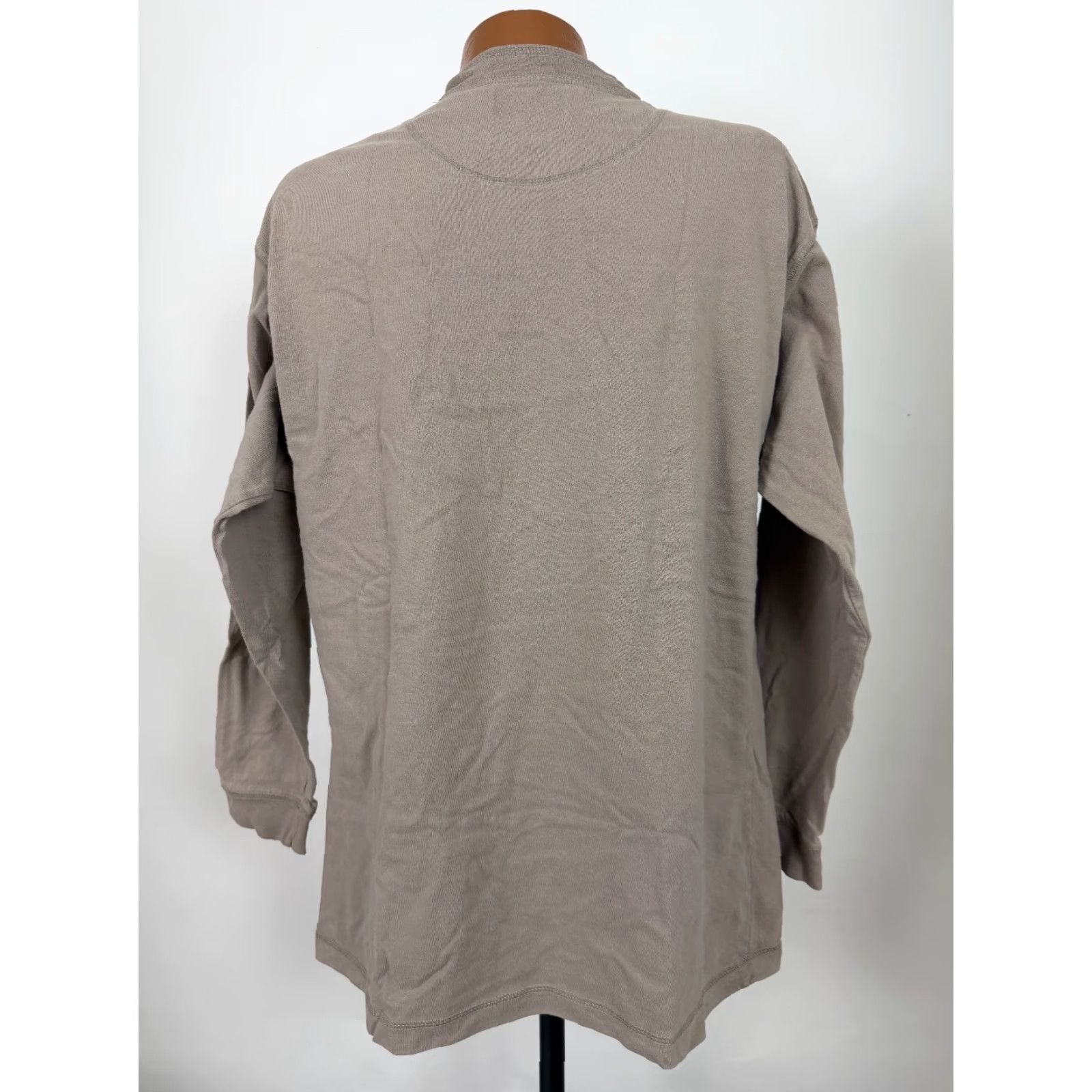 Vintage VINTAGE Outdoor Exchange Shirt Men L Beige Henley Midweight Cotton 90s Grunge Outdoor Mens Size US L / EU 52-54 / 3 - 6 Thumbnail