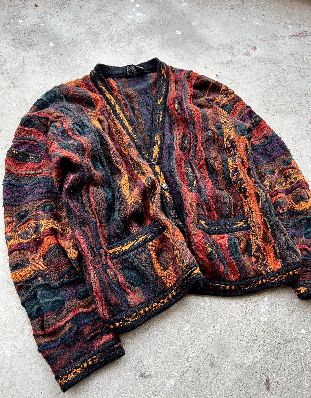 Coogi CRAZY RARE VINTAGE COOGI 3D CABLE KNIT CARDIGAN Size US M / EU 48-50 / 2 - 3 Thumbnail