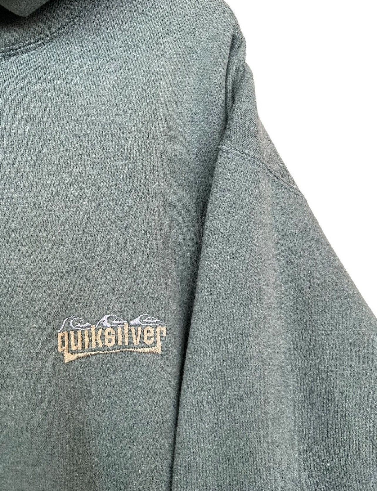 Quiksilver × Vintage Vintage 90s Quiksilver Skate Sunfaded Baggy Boxy Hoodie Size US L / EU 52-54 / 3 - 3 Thumbnail