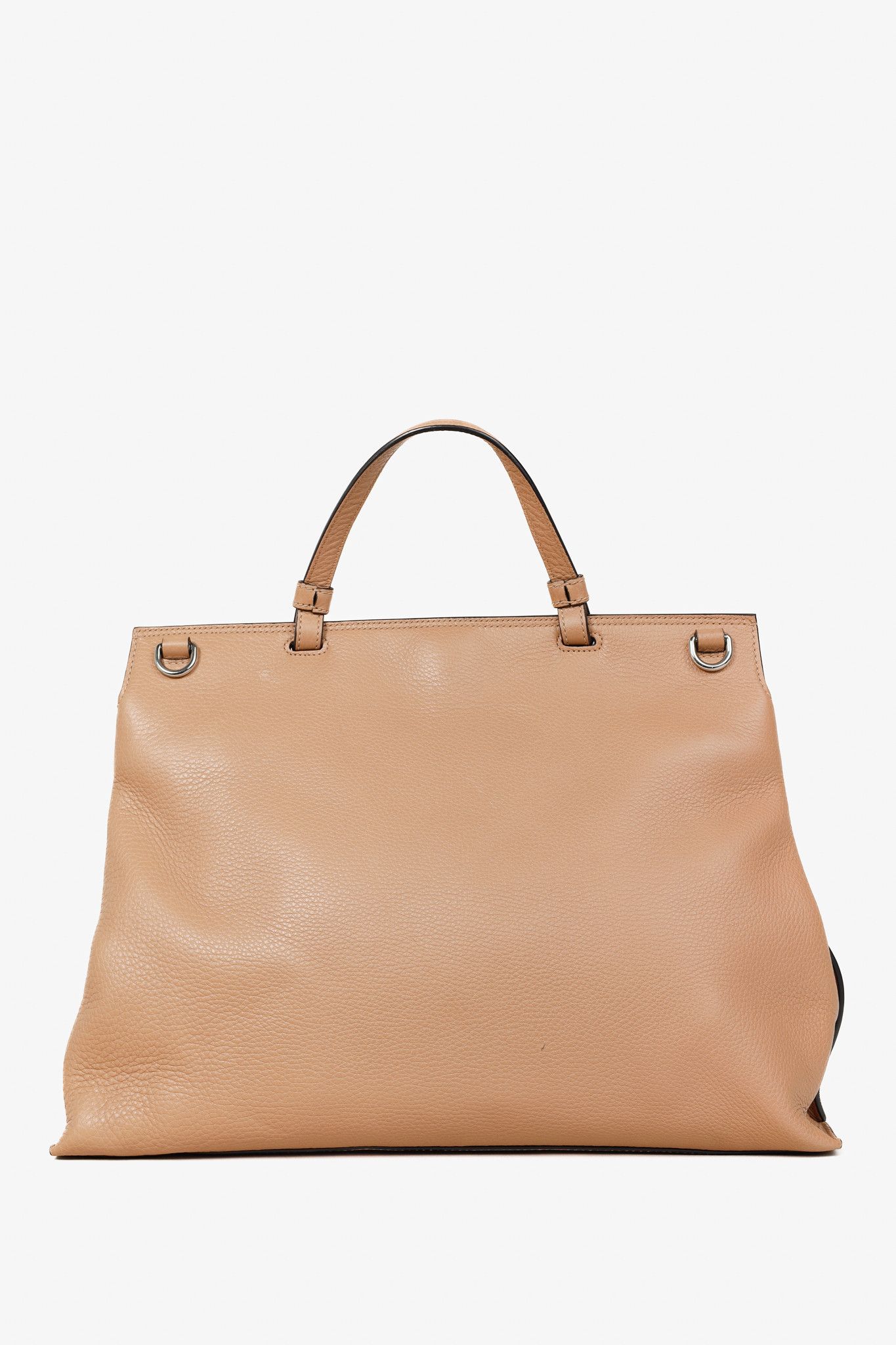 Gucci Gucci Bamboo Daily Rose Beige Leather Large Top Handle Bag Size ONE SIZE - 4 Thumbnail