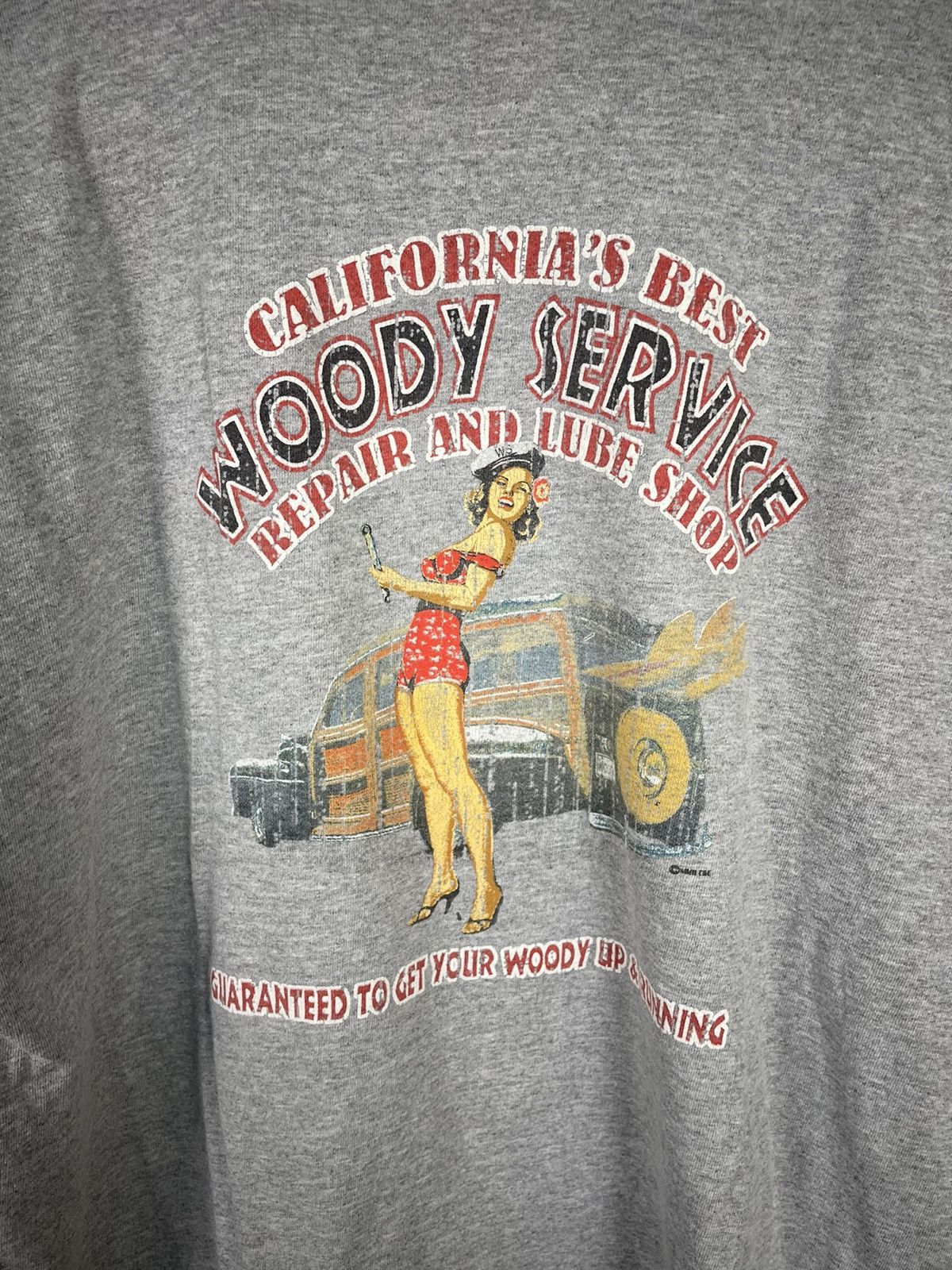 Gildan Vintage Woody California Repair and Lube Shop Tshirt Size US XL / EU 56 / 4 - 1 Thumbnail