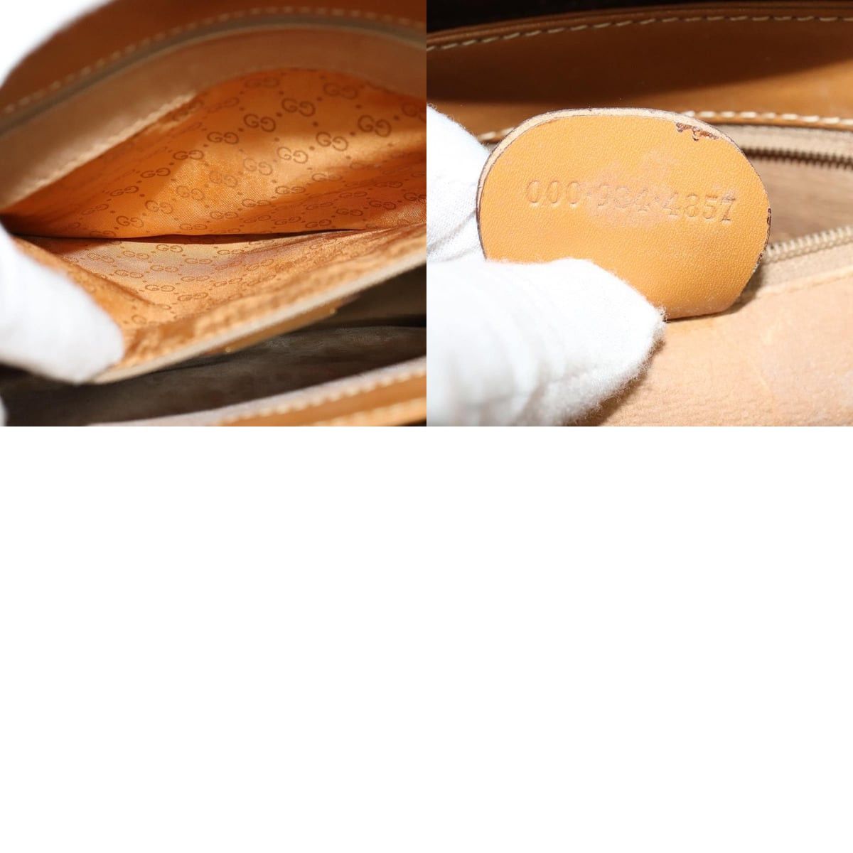 Gucci GUCCI Micro GG Supreme Hand Bag Pvc Leather Beige Gold 000 Size ONE SIZE - 13 Thumbnail