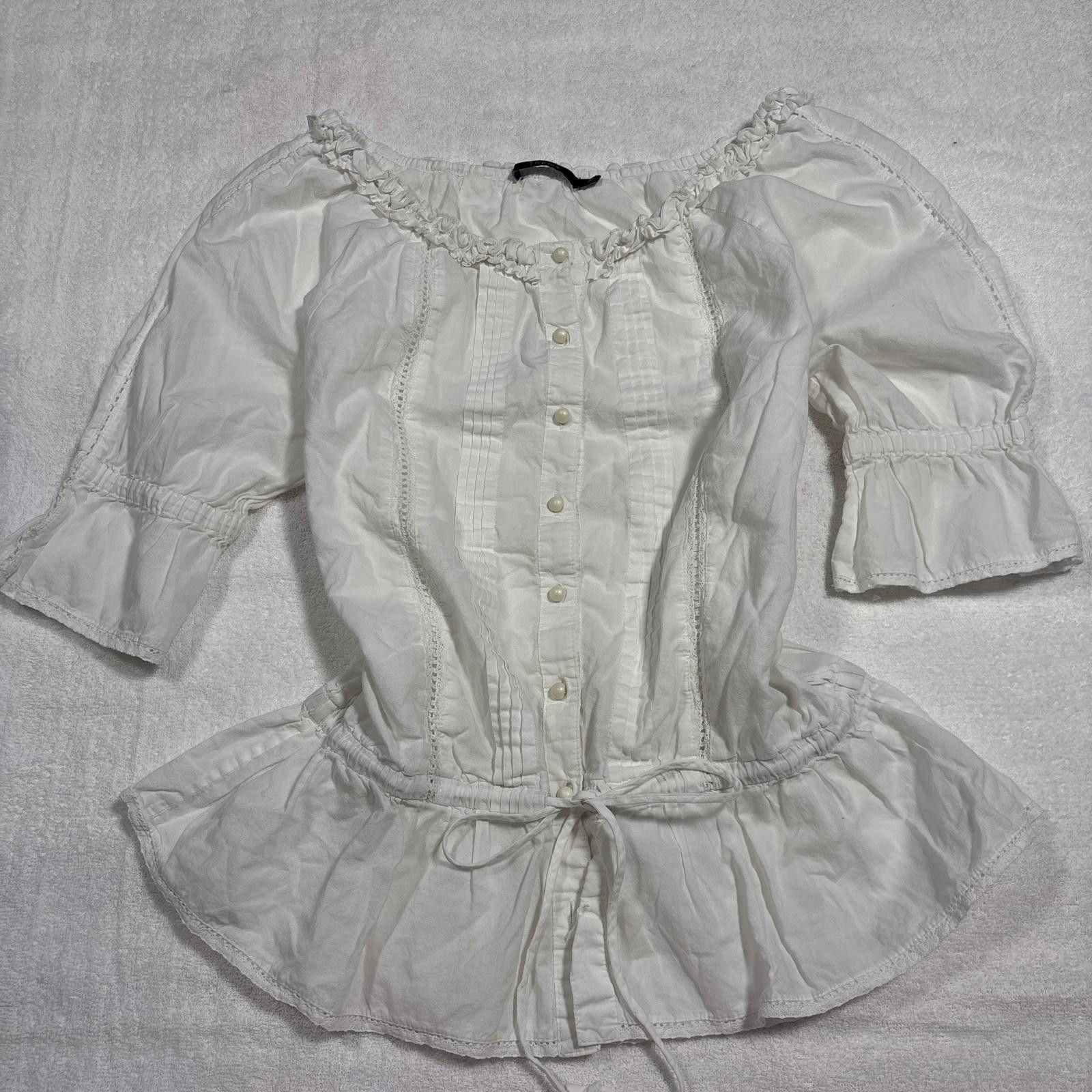 Other vintage cotton white milk maid blouse top Size XL / US 12-14 / IT 48-50 - 1 Thumbnail