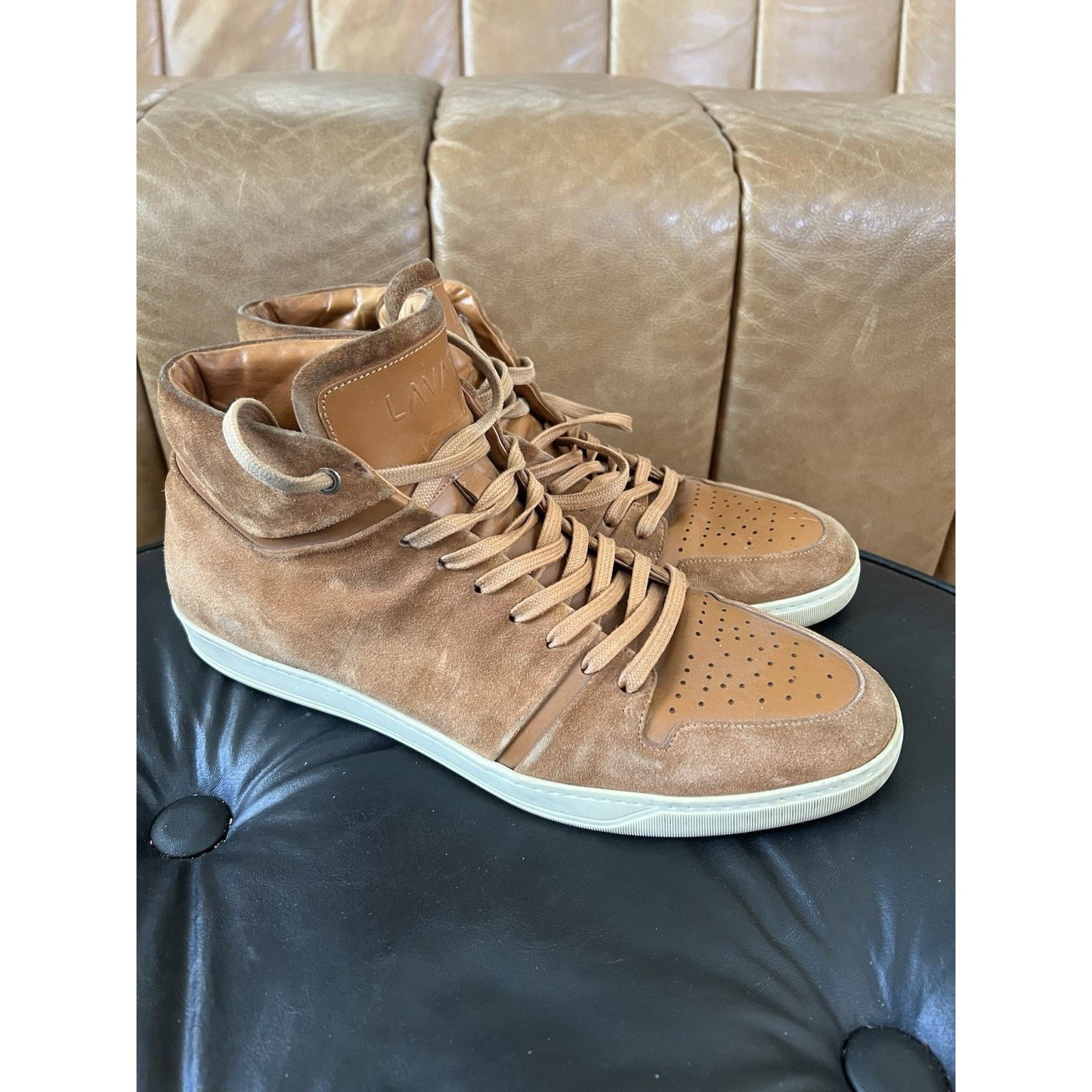 Other Lavati Brown Italian Leather Sneackers US 11 Size US 11 / EU 44 - 1 Thumbnail