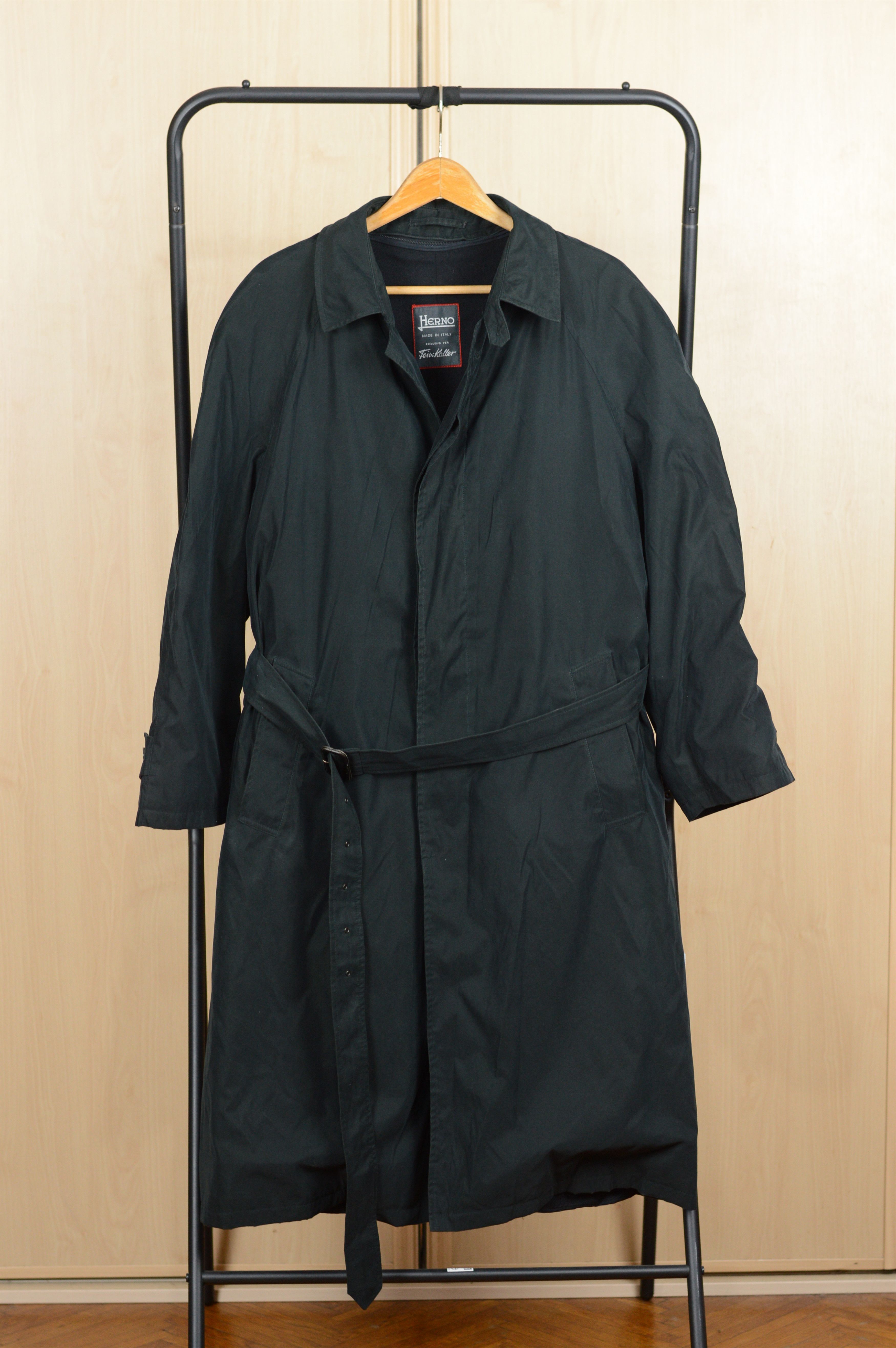 Herno Herno x Teir Koller Black Belted Trench Coat Removable Liner Size US L / EU 52-54 / 3 - 1 Thumbnail
