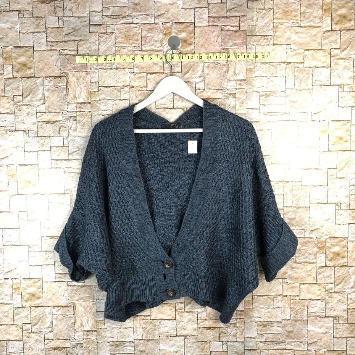 Homespun Knitwear × Japanese Brand Vevs Dark Blue Knitwear cardigan #A1087 Size L / US 10 / IT 46 - 1 Thumbnail