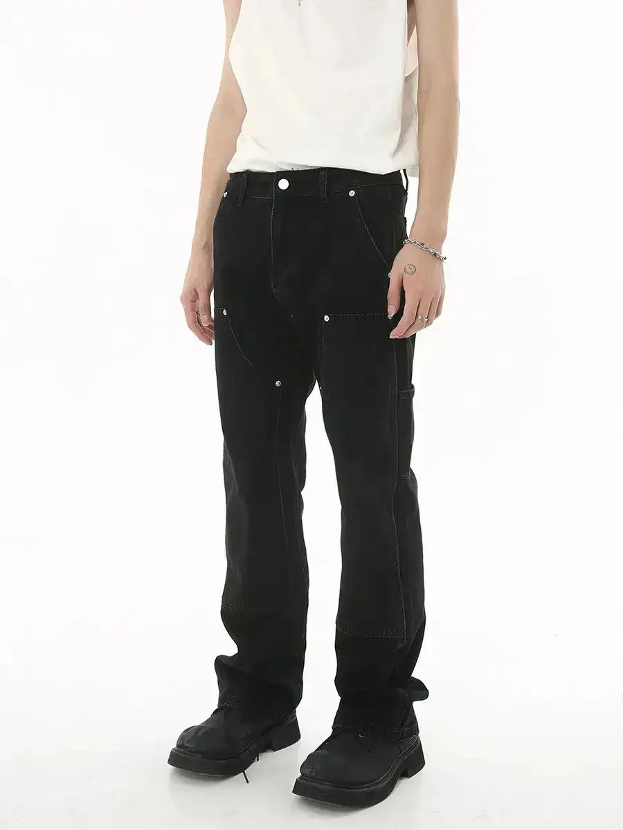 Japanese Brand Retro loose straight leg wide leg jeans Size US 32 / EU 48 - 1 Thumbnail