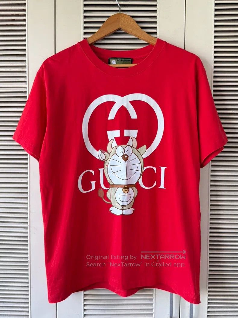 Gucci Gucci Doraemon co-branded red short sleeves Size US XS / EU 42 / 0 - 1 Thumbnail