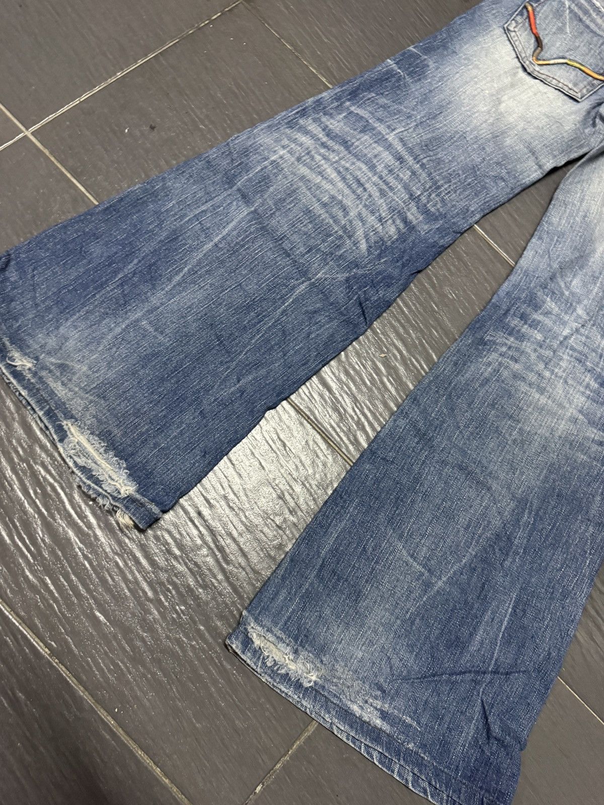 If Six Was Nine × Japanese Brand × Seditionaries CYCLOCITU FLARE JEANS Size US 30 / EU 46 - 4 Thumbnail