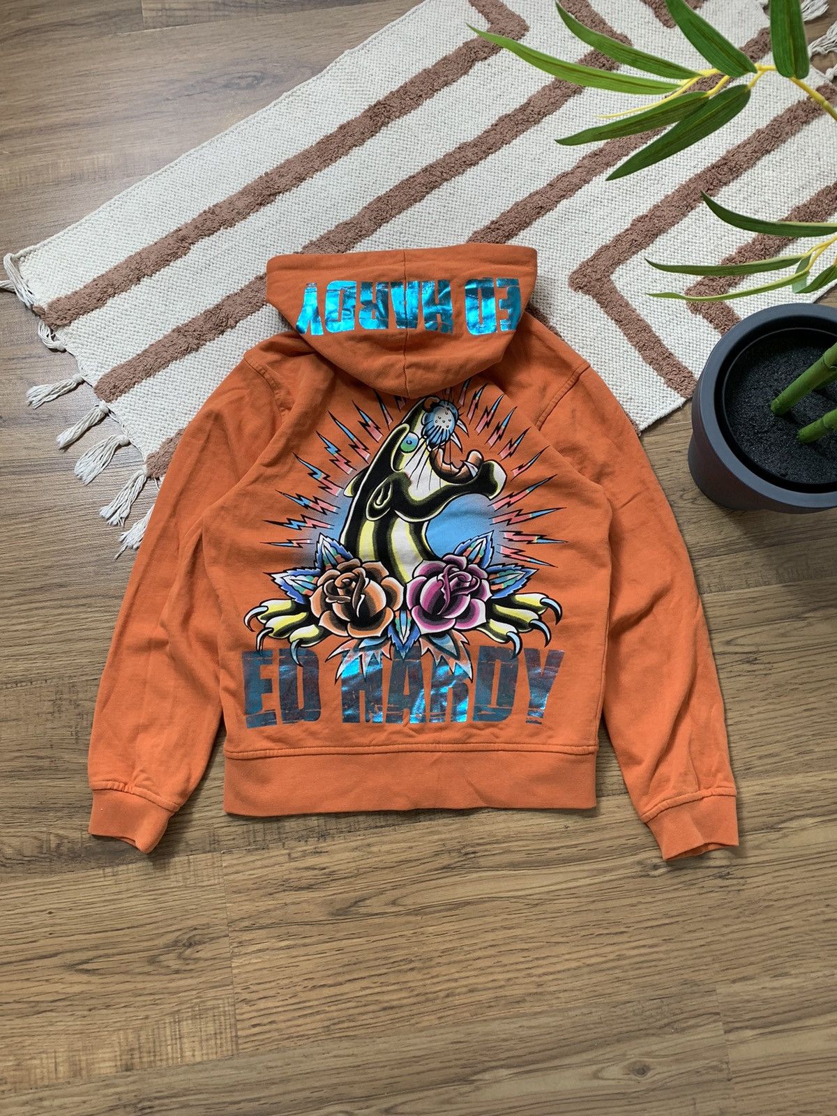 Ed Hardy VINTAGE ED HARDY PANTHERA BIG LOGO 2000s ZIP UP HOODIE Size M / US 6-8 / IT 42-44 - 1 Thumbnail