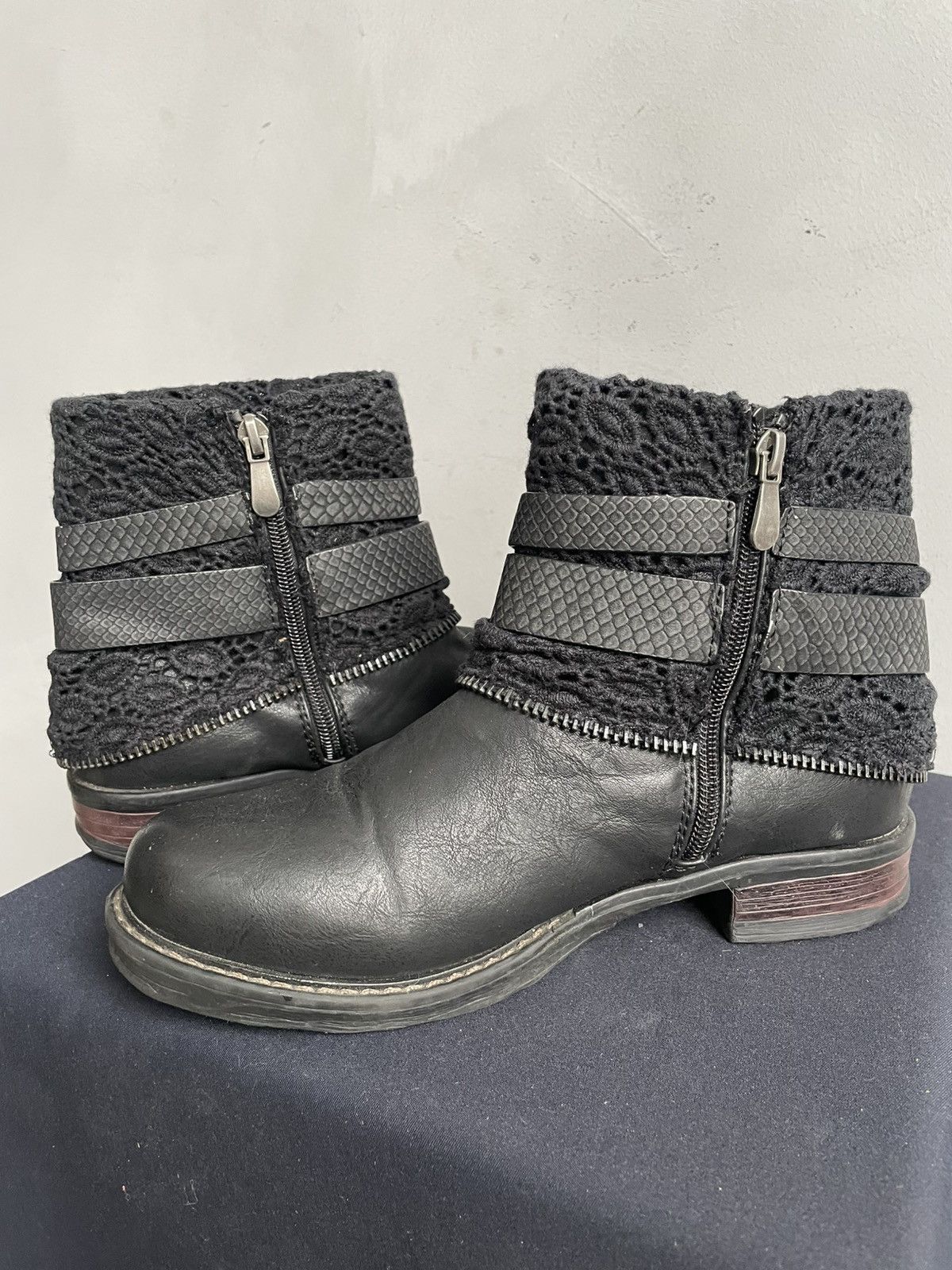 A.S.98 Vintage opium Belted Boots Leather A.S. 98 style Size US 7 / EU 40 - 8 Thumbnail
