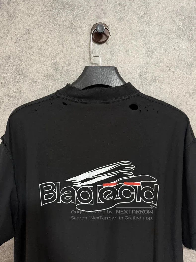 Balenciaga Balenciaga Black Distressed Logo T-shirt. Size US XS / EU 42 / 0 - 6 Thumbnail