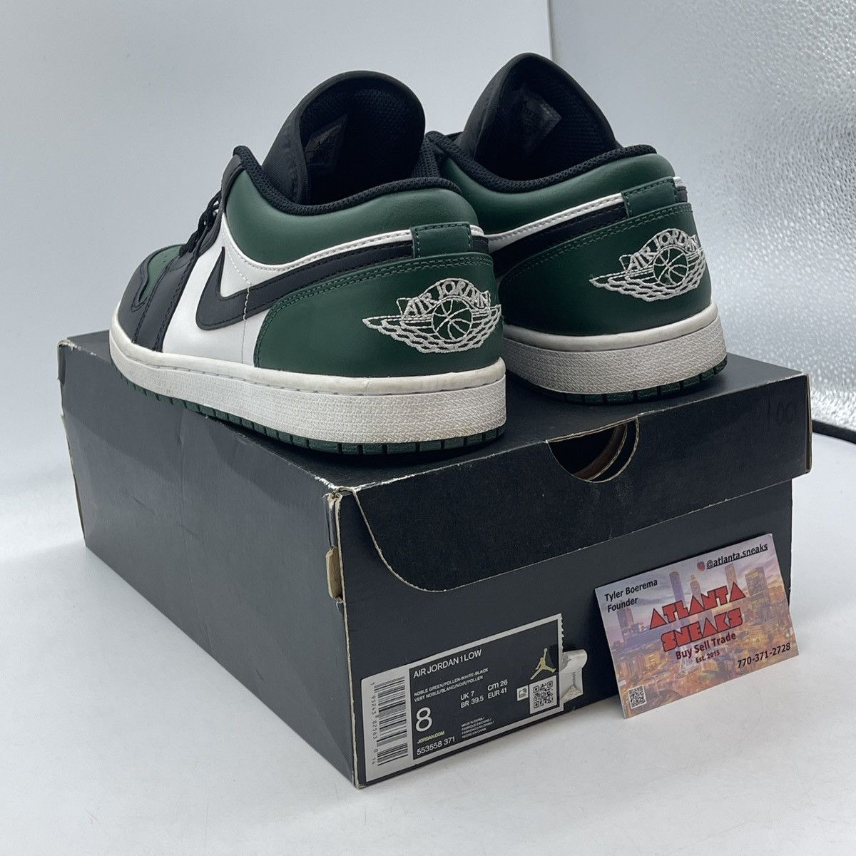 Jordan Brand Air Jordan 1 low green toe Size US 8 / EU 41 - 4 Thumbnail