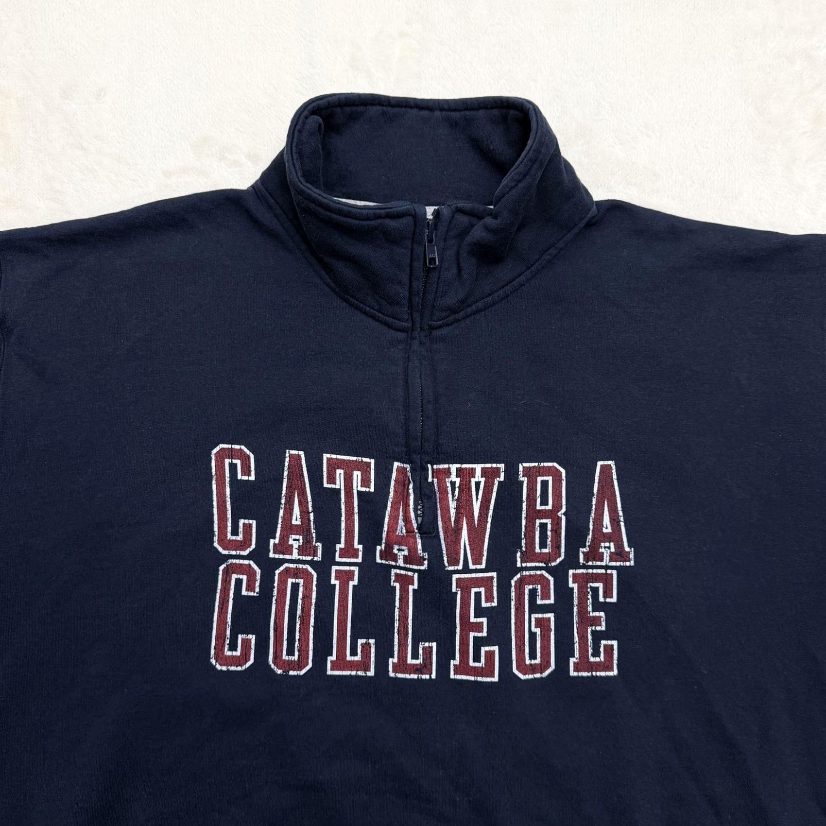 Champion Champion Catawba College Sweatshirt Men XL Blue 1/4 Zip Pullover Graphic Print College Hoodie Size US XL / EU 56 / 4 - 2 Thumbnail