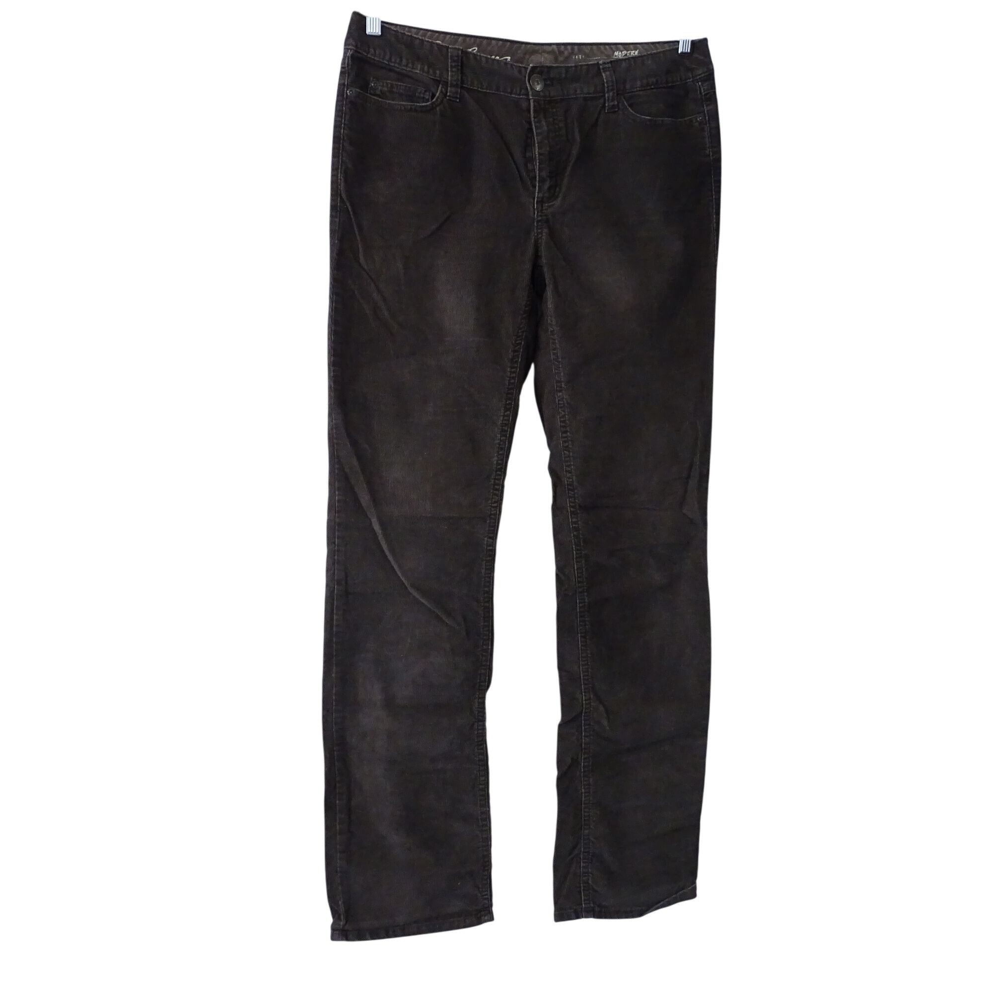 Eddie Bauer Eddie Bauer Women Brown Corduroy Modern Slim Straight Pants Size 36" / US 14 / IT 50 - 1 Thumbnail
