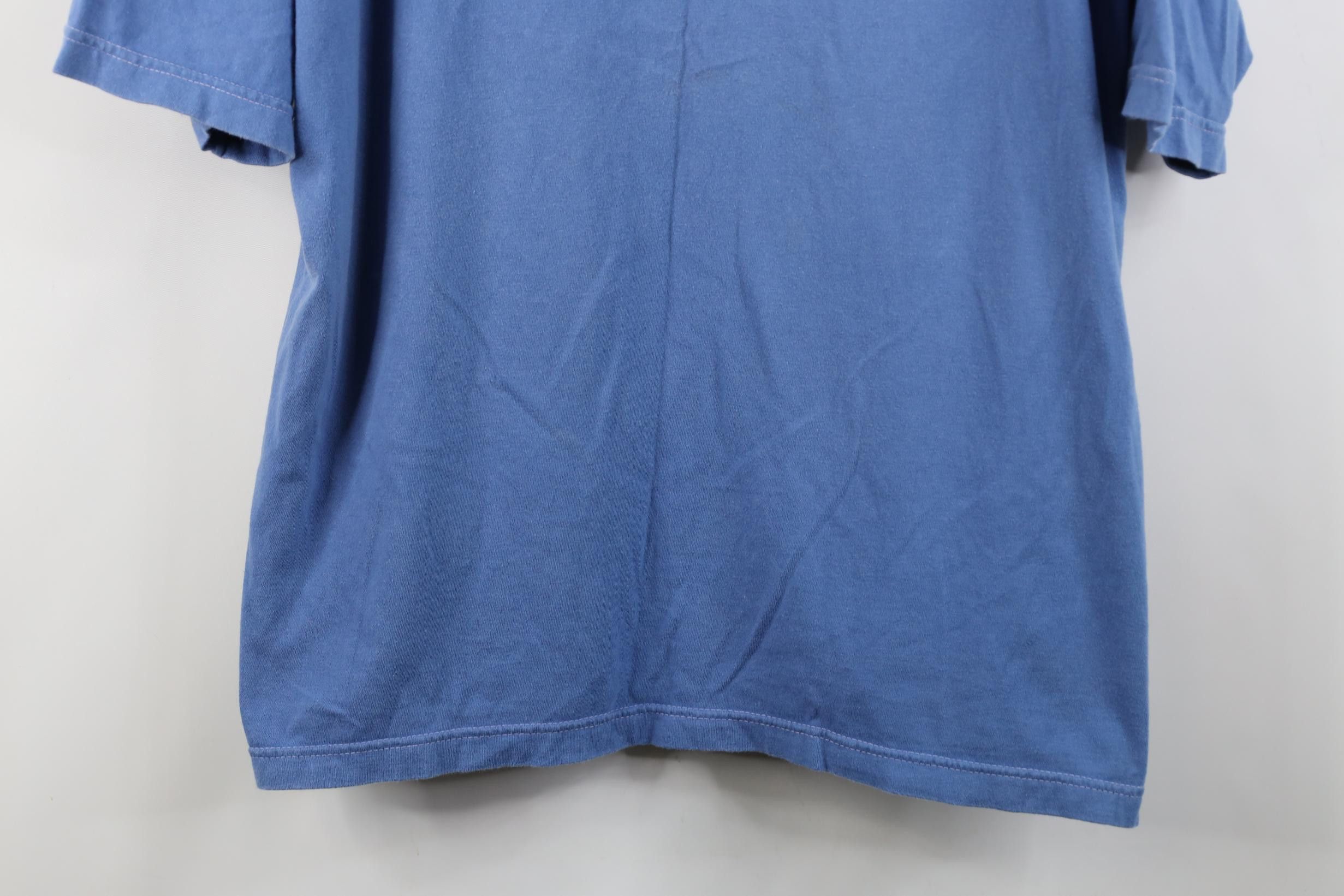 Vintage Vintage 90s Streetwear Baggy Fit Henley T-Shirt Blue Cotton Size US XL / EU 56 / 4 - 3 Thumbnail