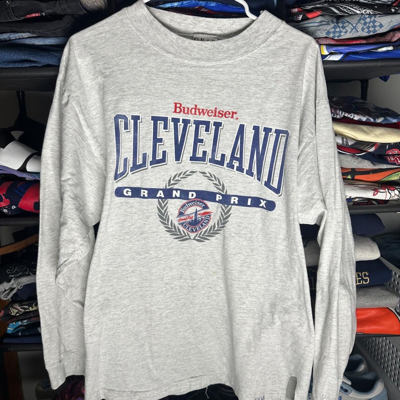 Budweiser Vintage Budweiser Cleveland Grand Prix Long Sleeve Size US L / EU 52-54 / 3 - 1 Thumbnail